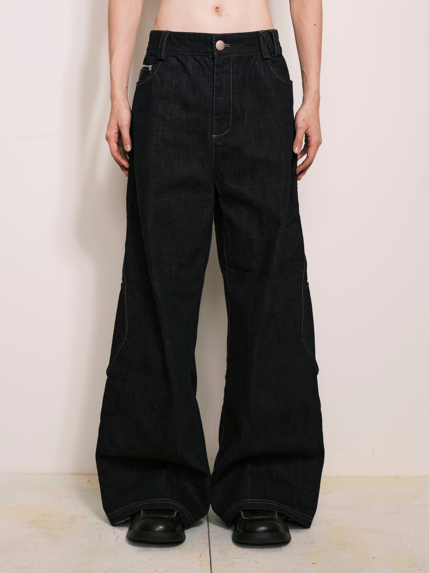 NULLUS / SELVEDGE DENIM ARROWS POCKET JEANS Dark Navy - Road Sign