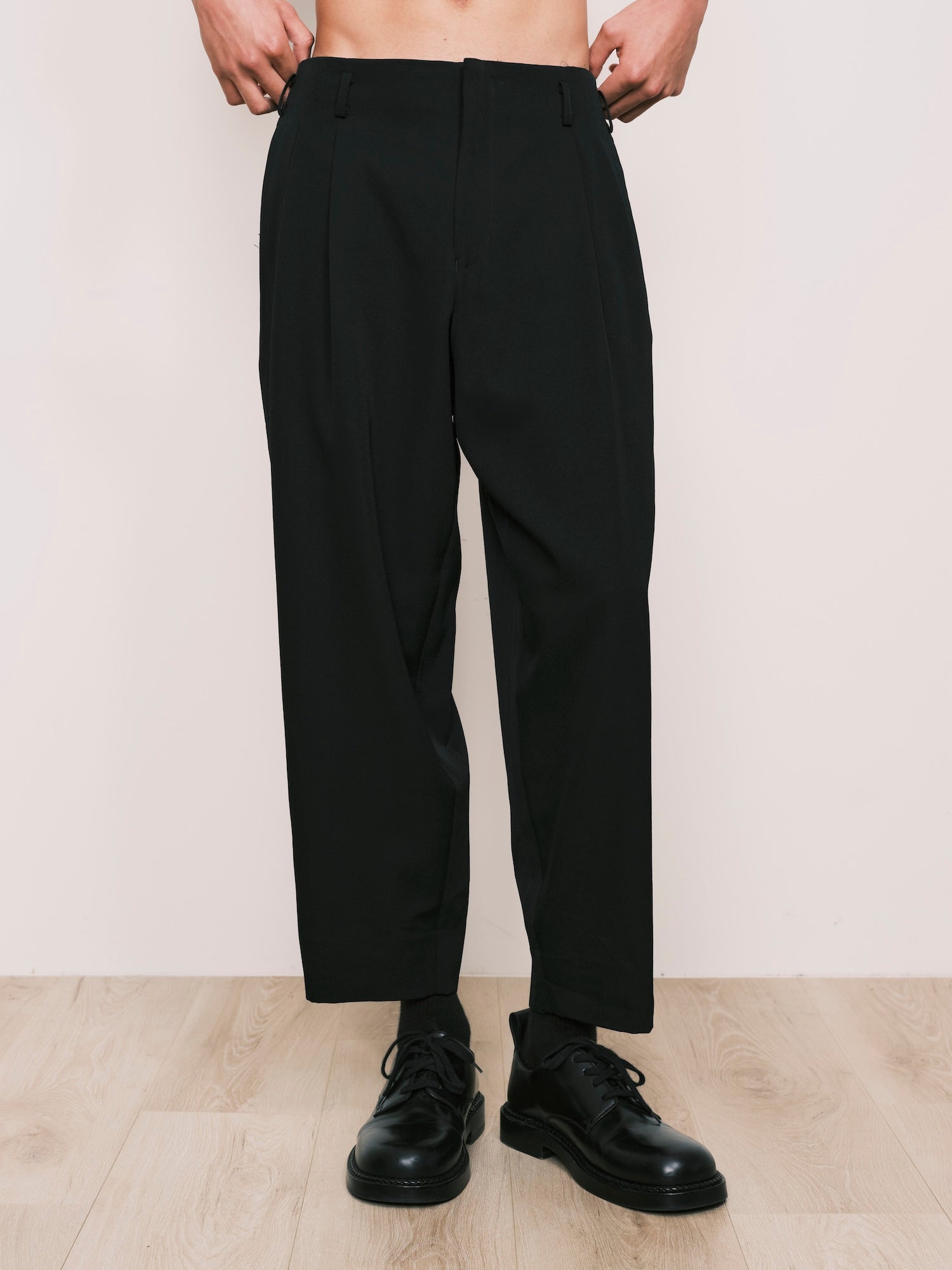 COMME des GARÇONS HOMME PLUS / Wool Pants Black - Road Sign