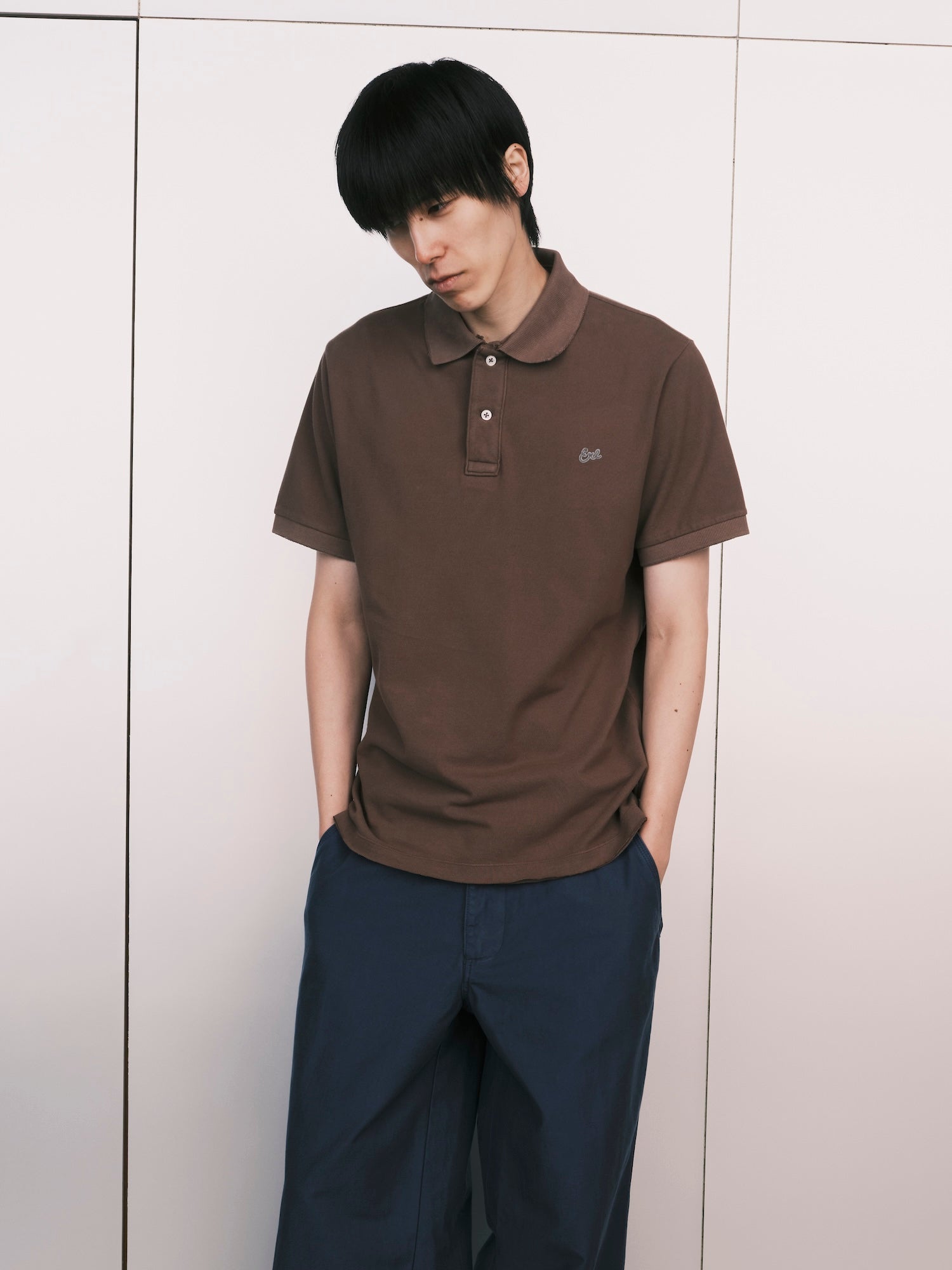 ERL / Polo Tee Knit Brown - Road Sign