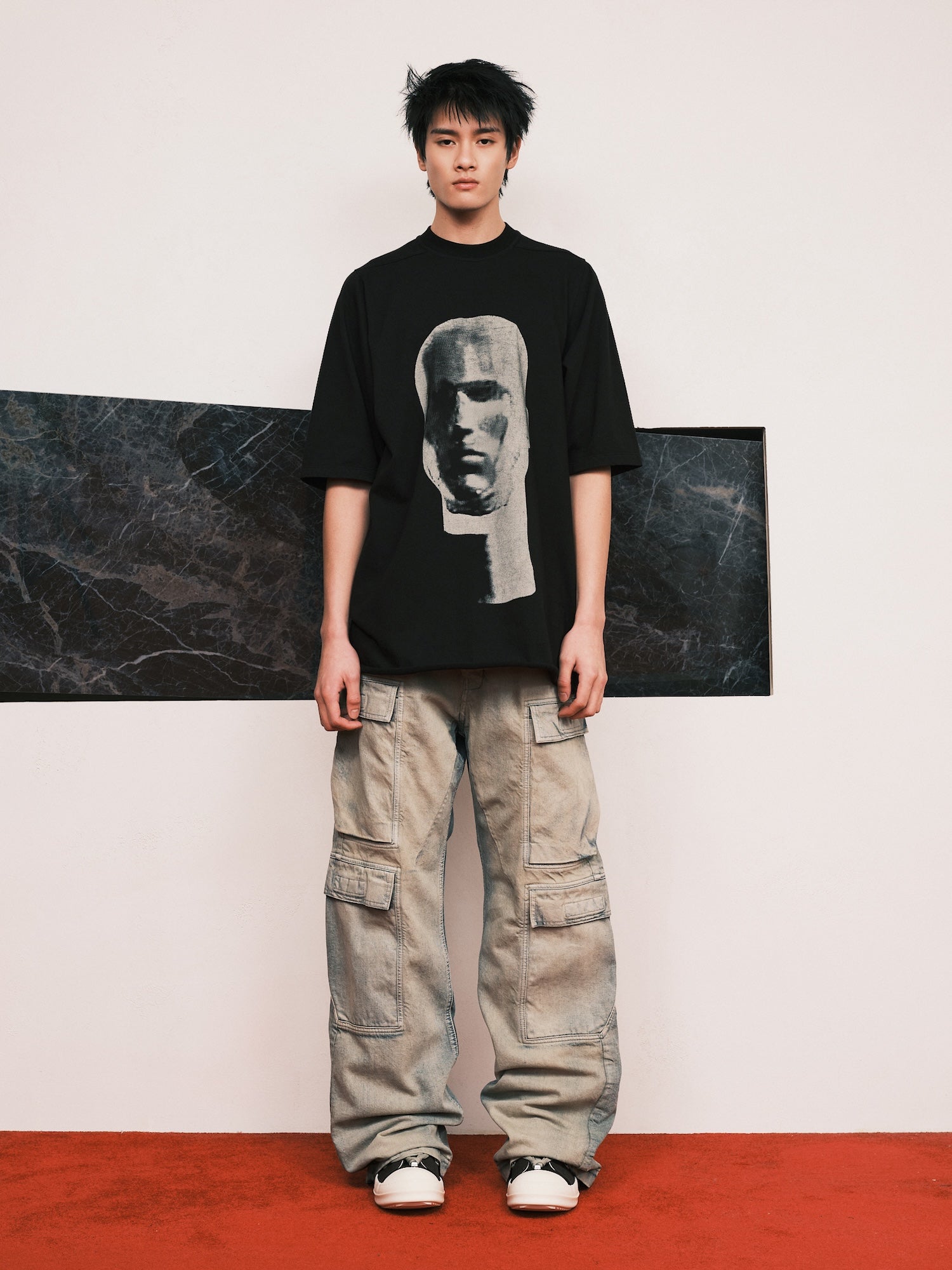 Rick Owens DRKSHDW / Jumbo SS Tee / Pearl - Road Sign