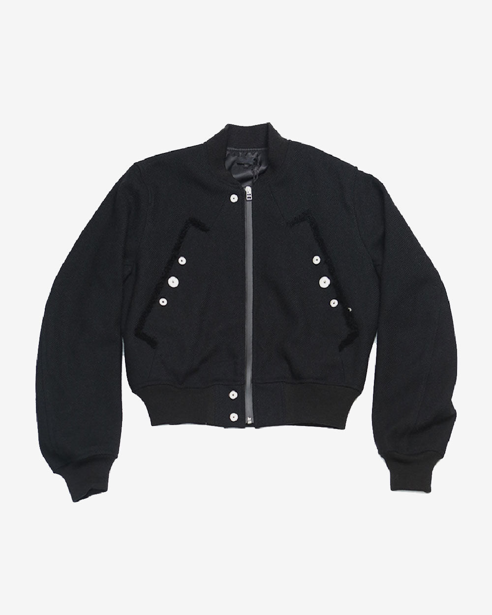 omar afridi black bomber blousonサイズ46 - ジャケット・アウター