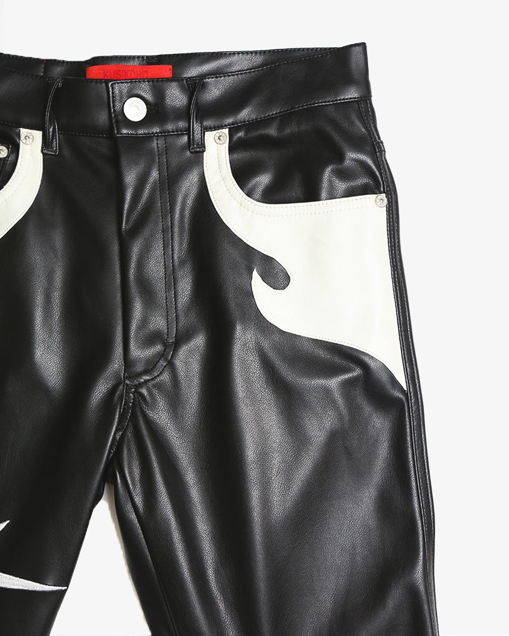 KUSIKOHC RIDER FAUX LEATHER PANTS訳アリ BIKER FAUX LEATHER PANTS
