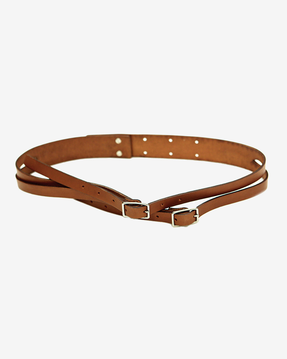 Novel / Double Strap Belt Brown - Road Sign