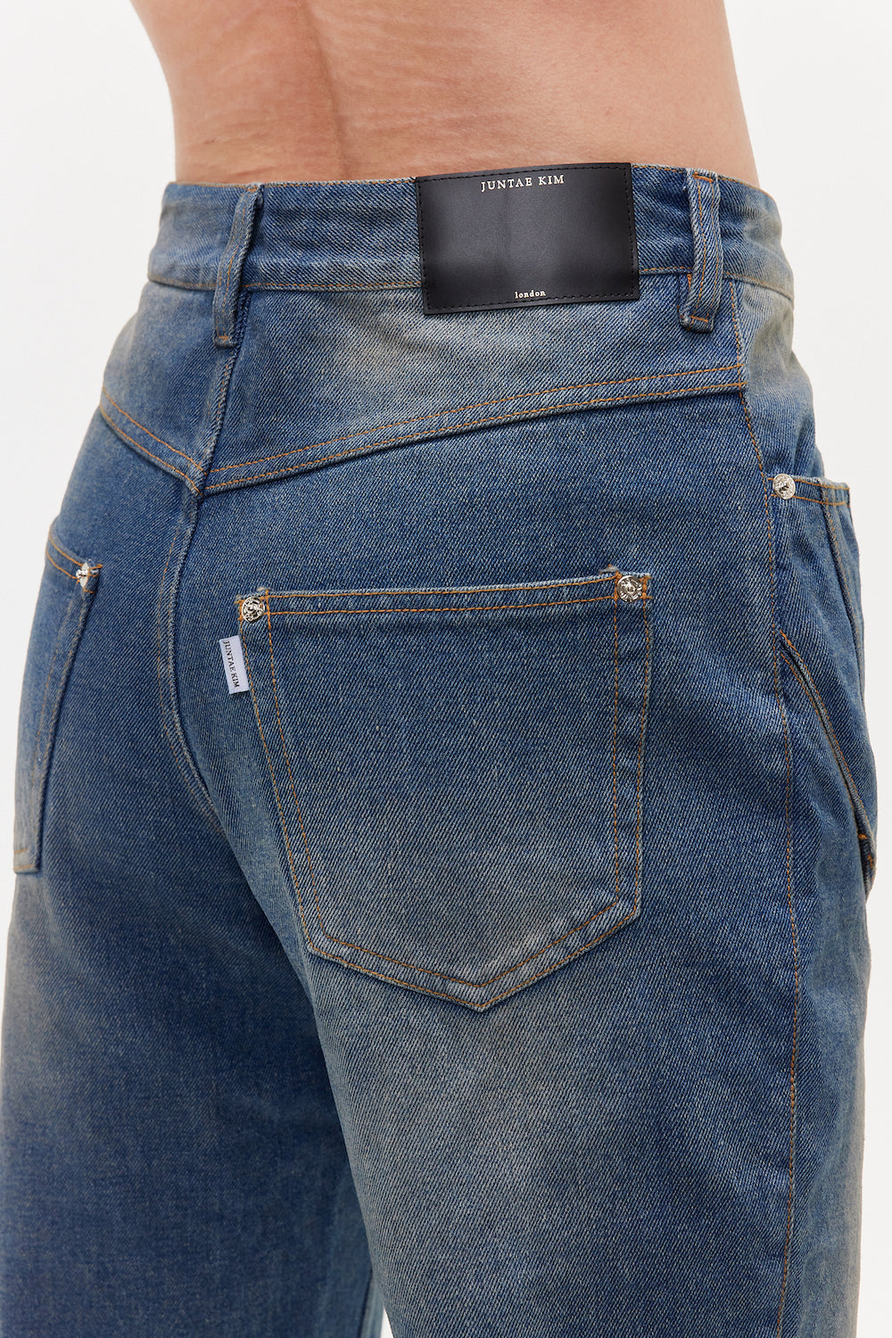 JUNTAE KIM / Washed Corset Jeans - Road Sign- Style Code : 2310192 ...