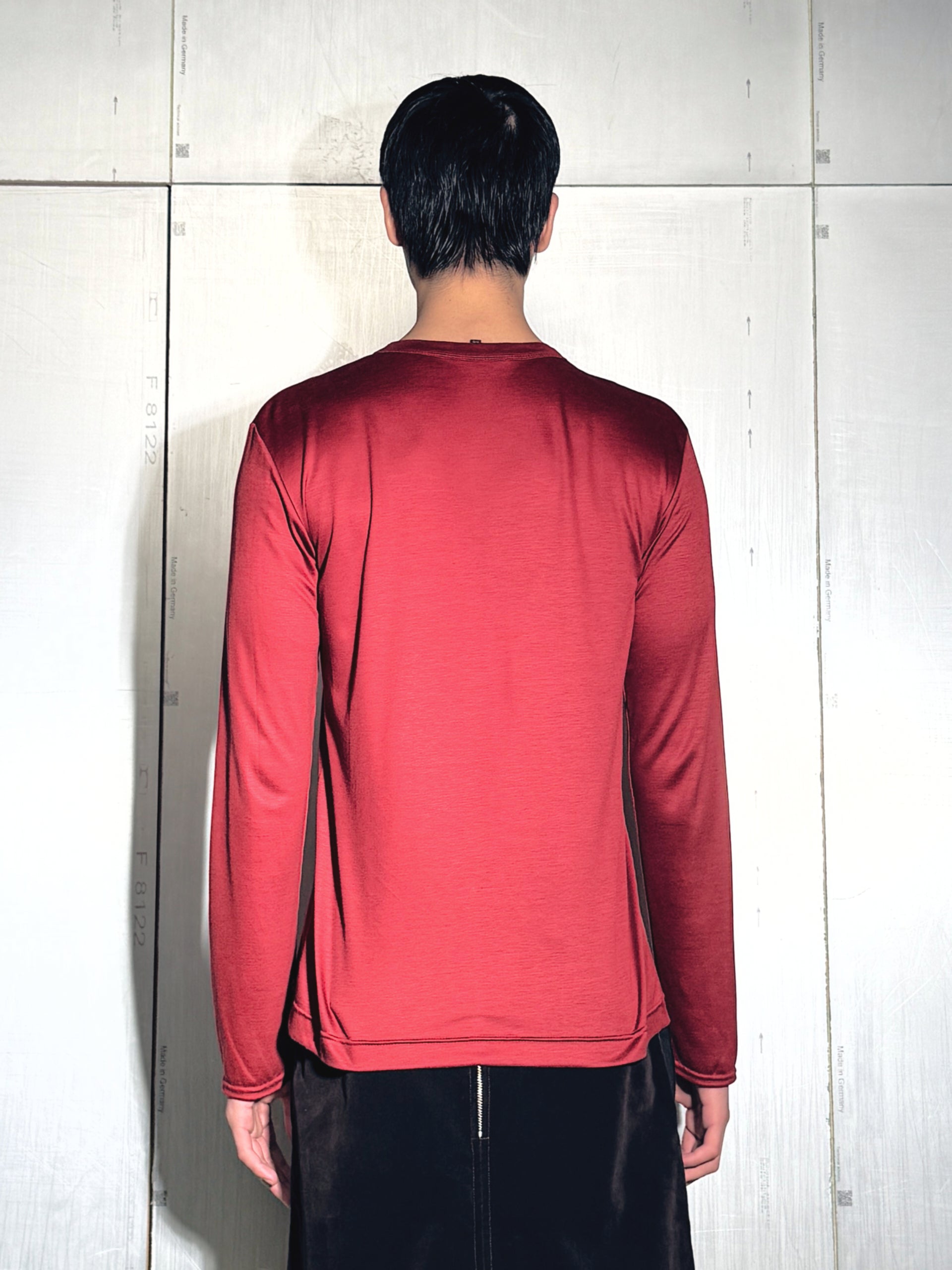 Omar Afridi / L/S Tee Burgundy - Road Sign
