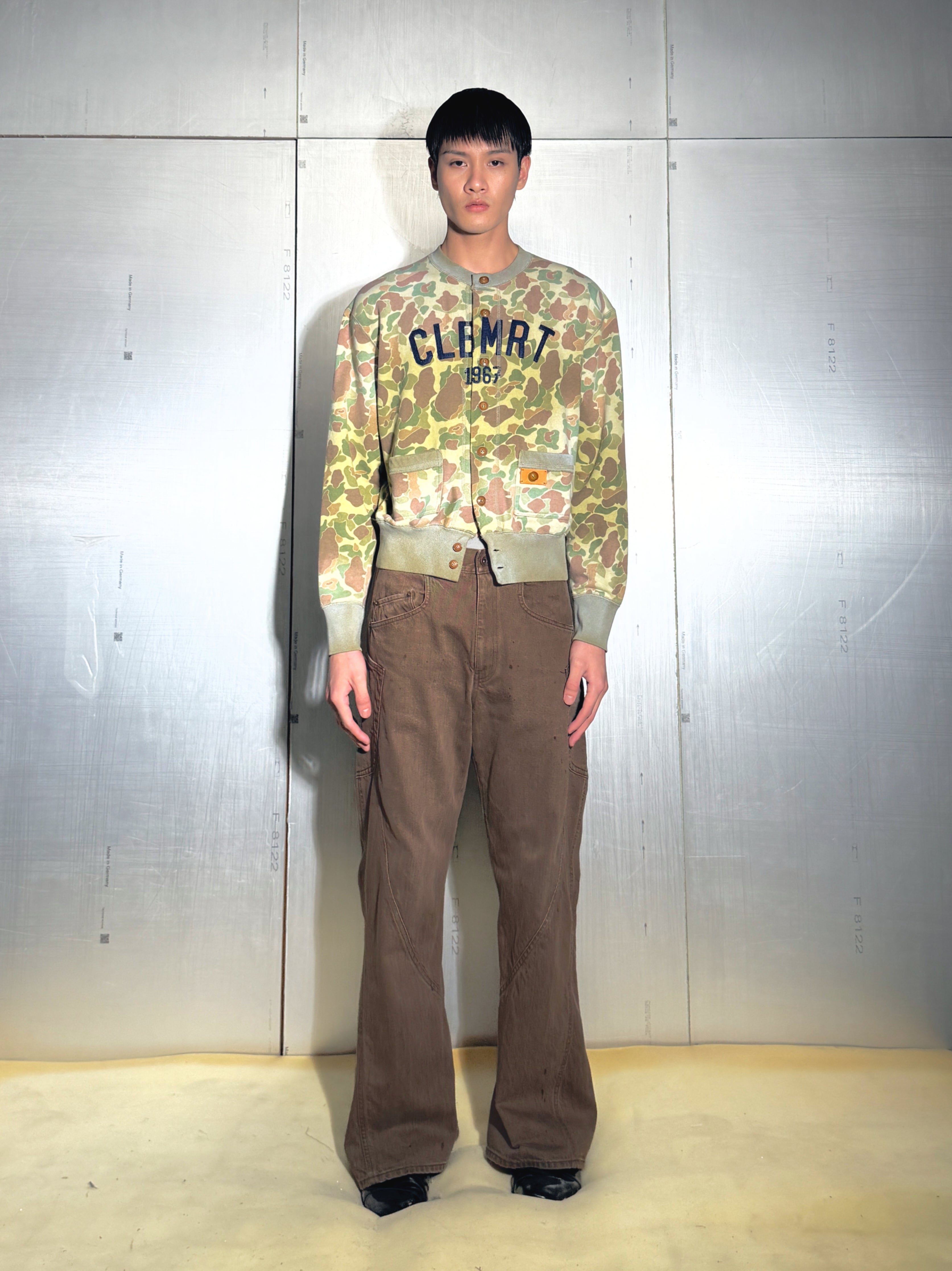 KOHKI / Camo Sweat Cardigan Khaki - Road Sign