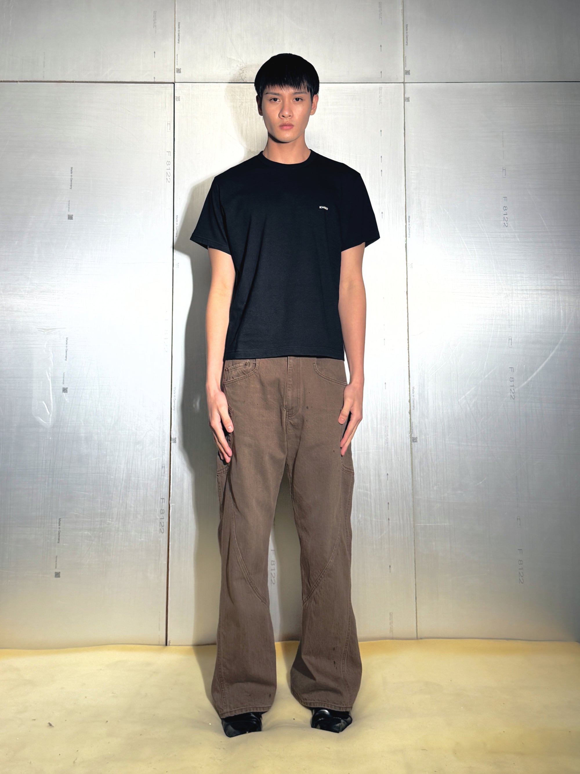 3D Cutting Denim Pants