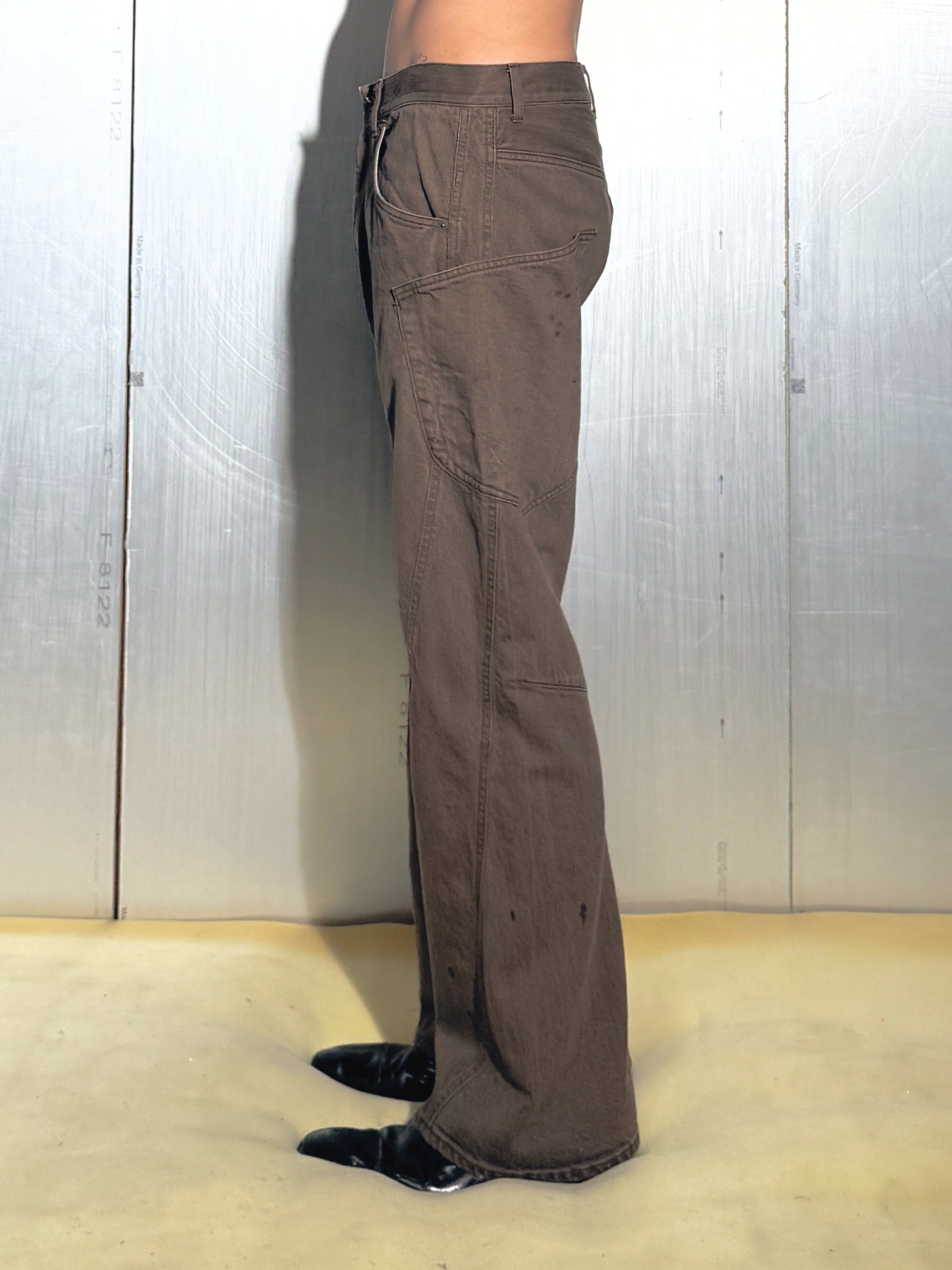 3D Cutting Denim Pants