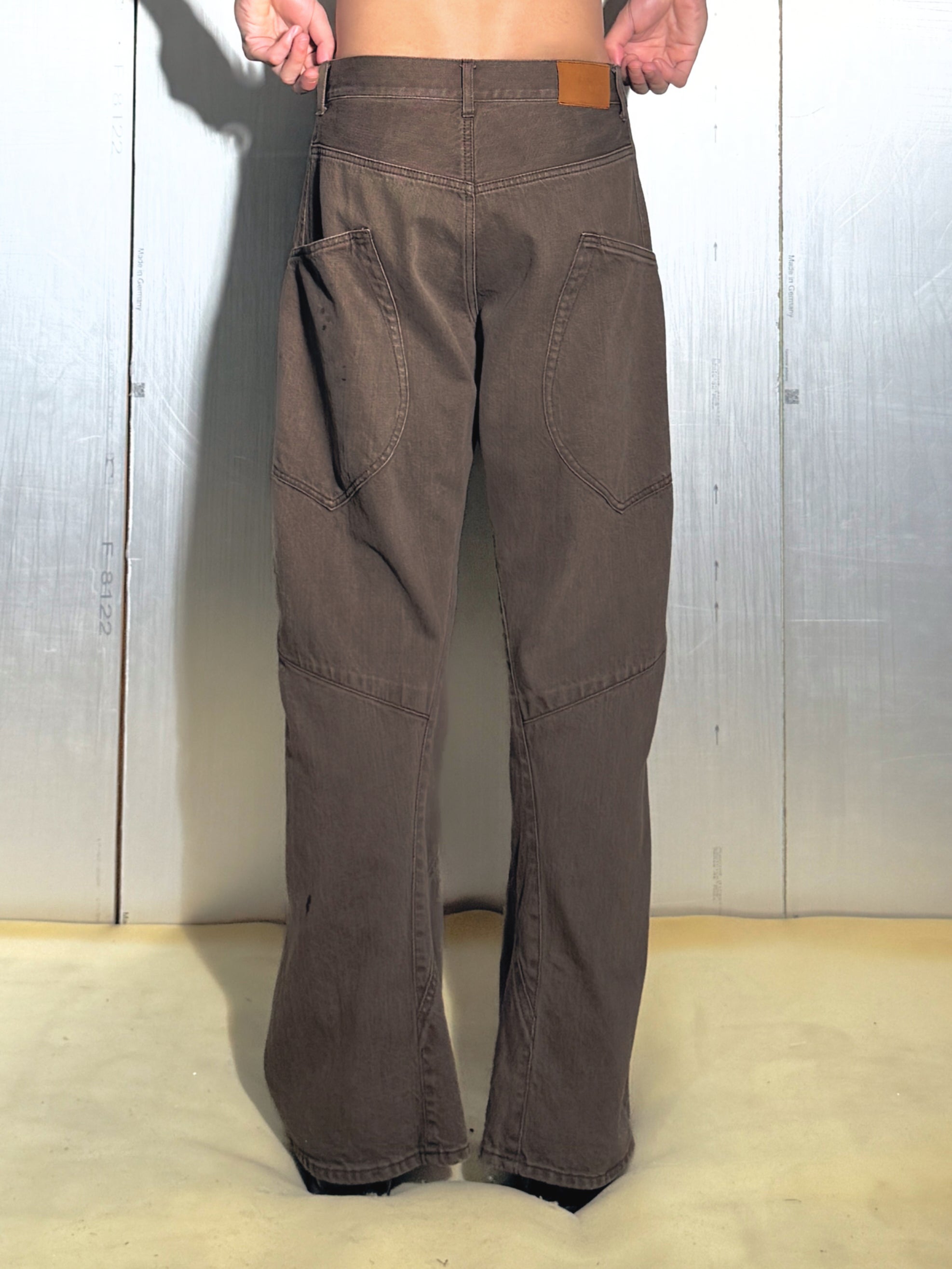3D Cutting Denim Pants