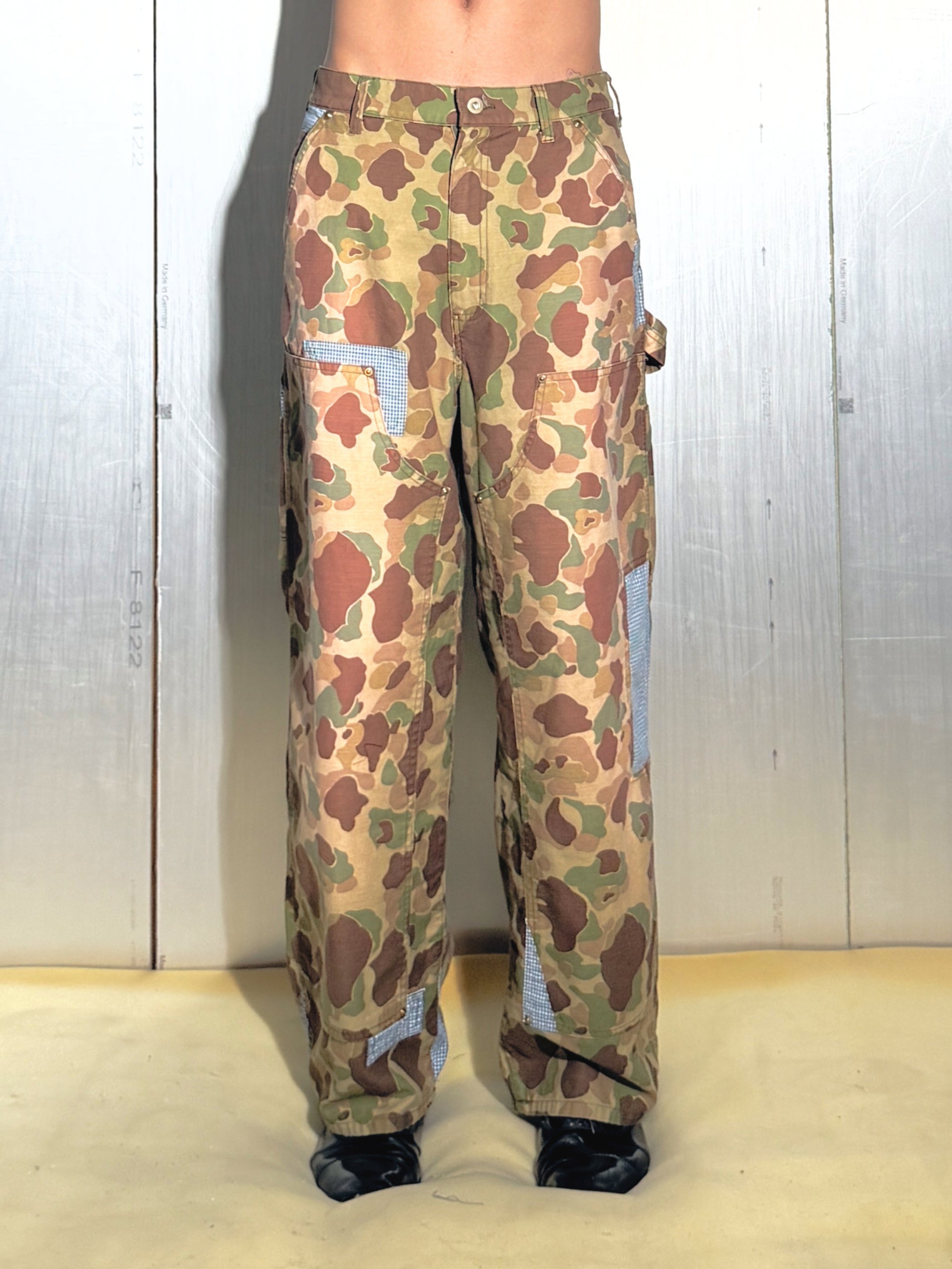 Patchworked Camo Pants