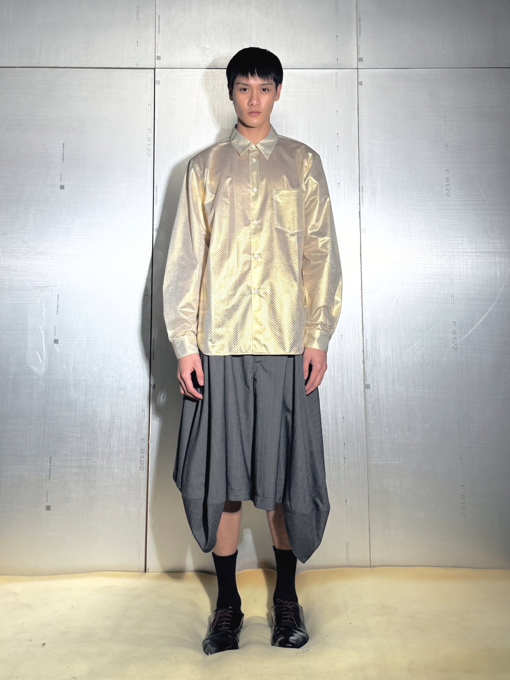Perforated Metallic Shirt