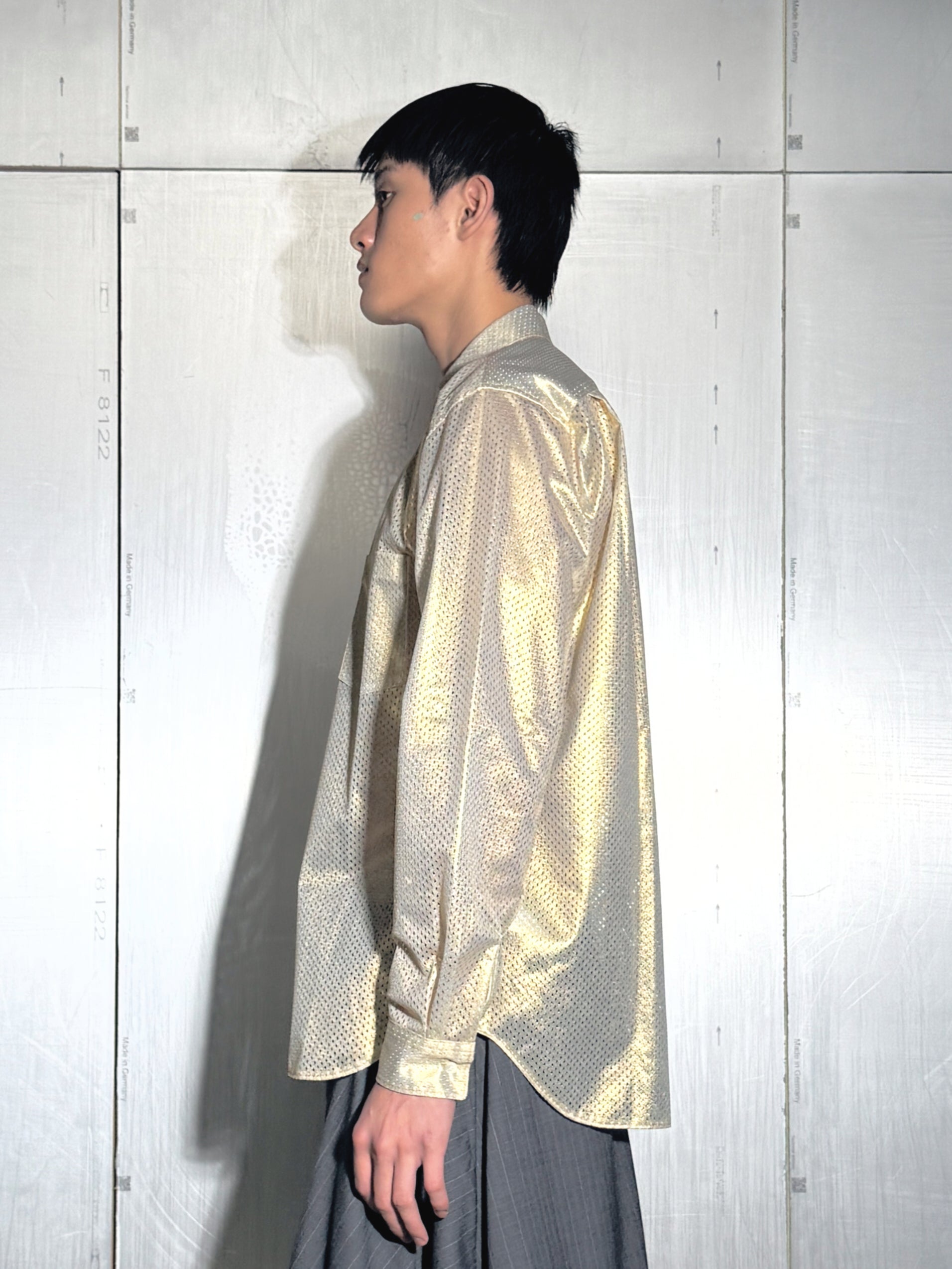 Perforated Metallic Shirt