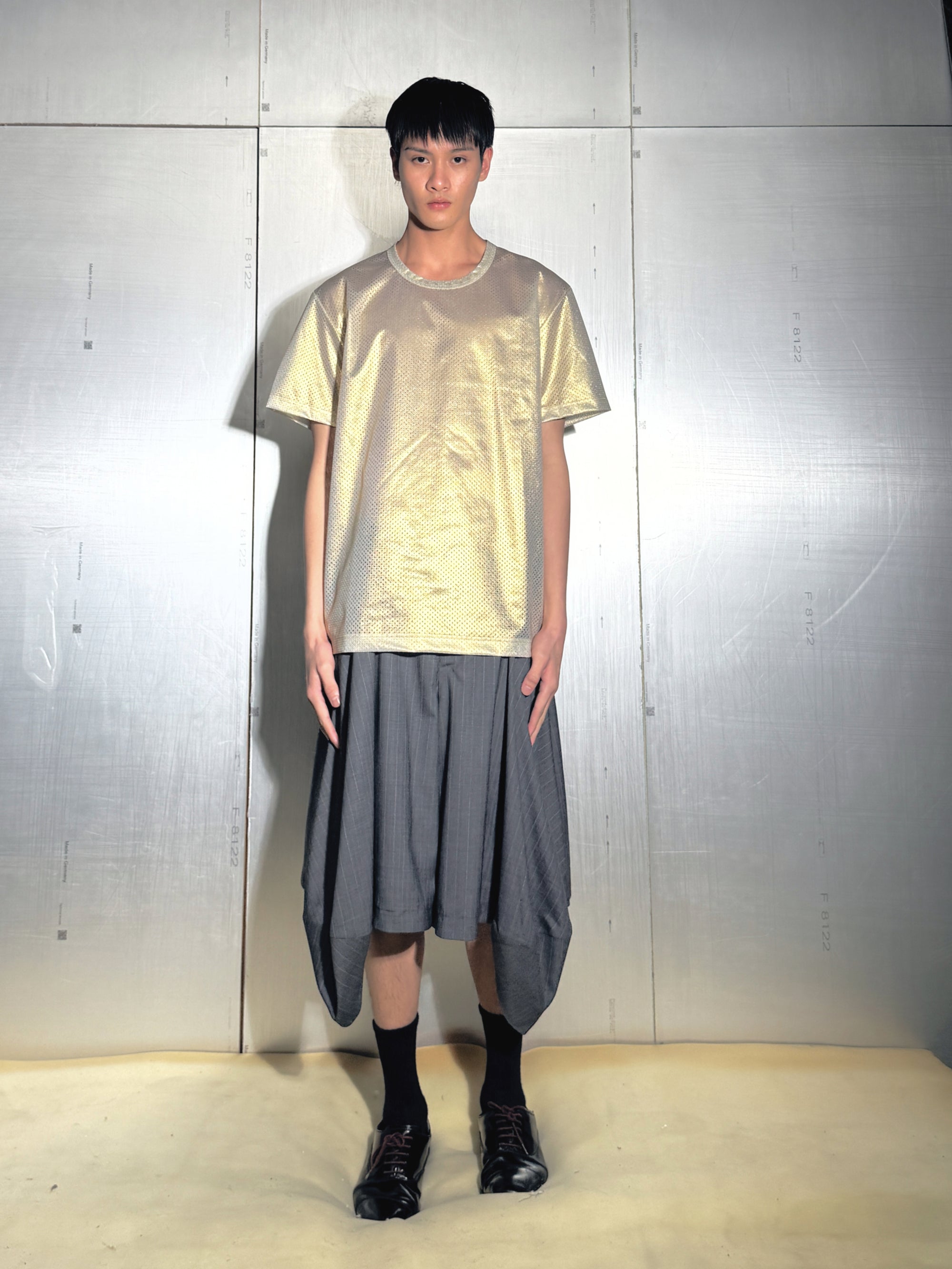 Perforated metallic T-Shirt