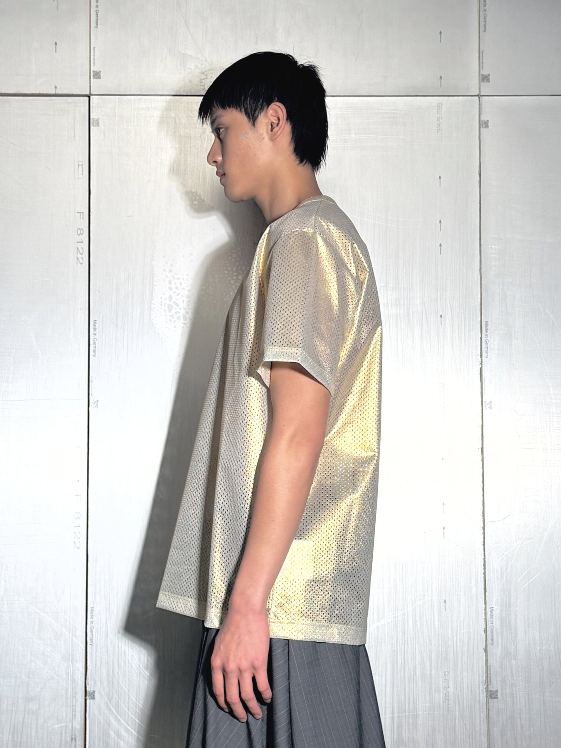 Perforated metallic T-Shirt
