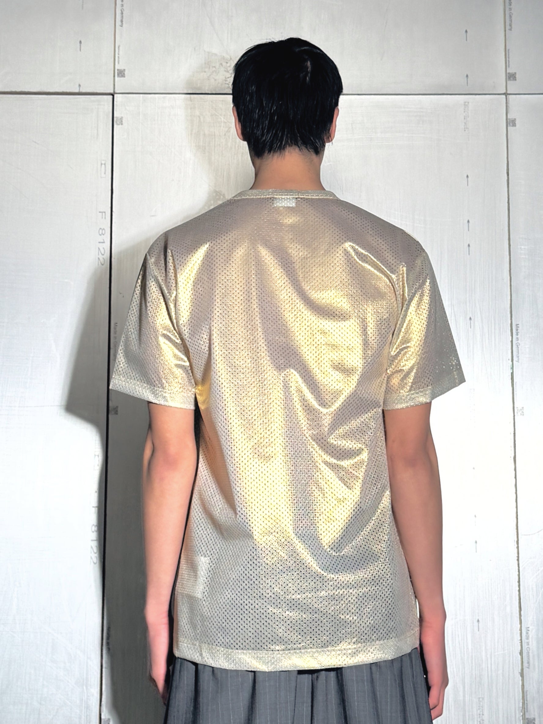 Perforated metallic T-Shirt