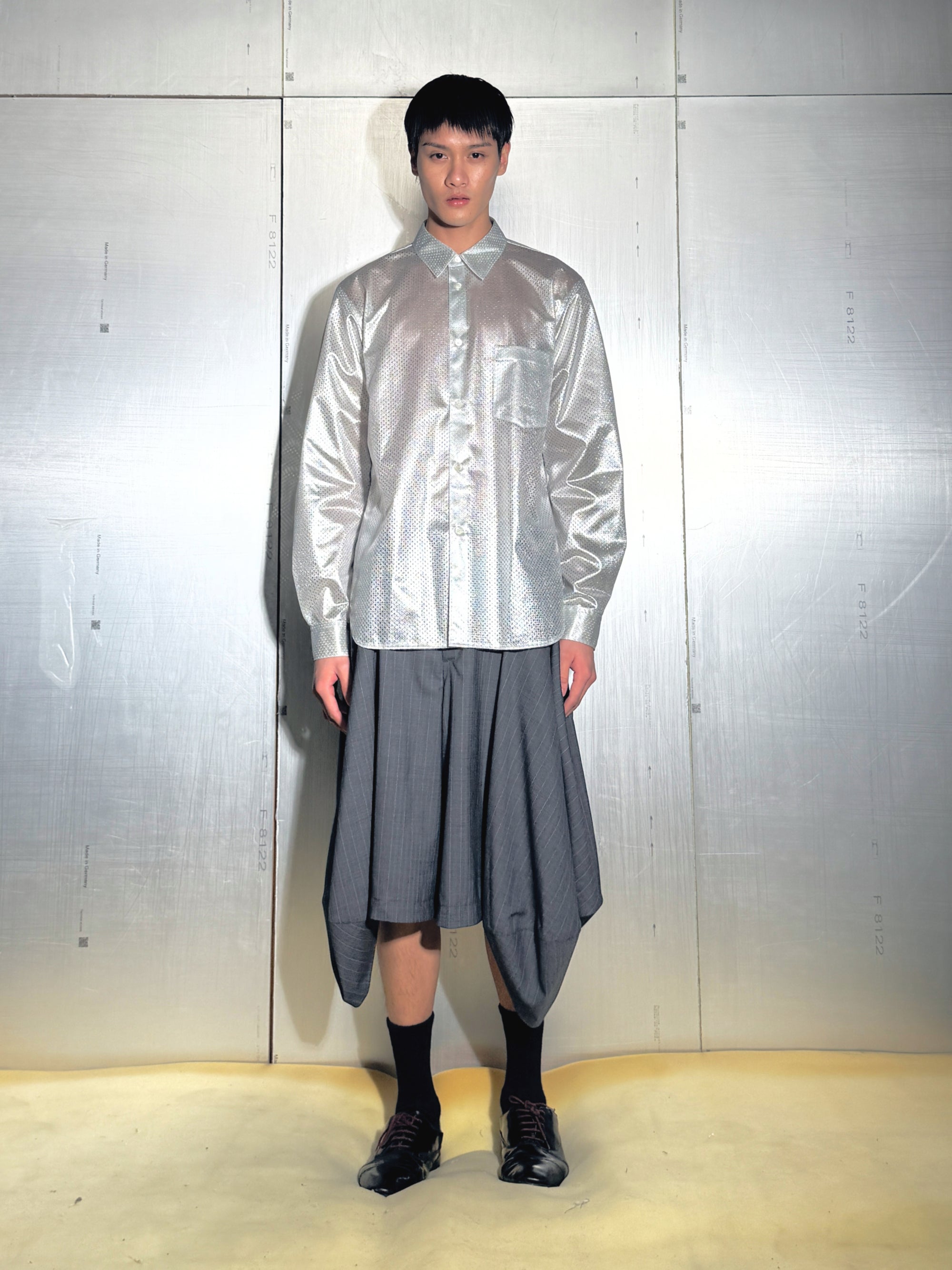 Perforated Metallic Shirt