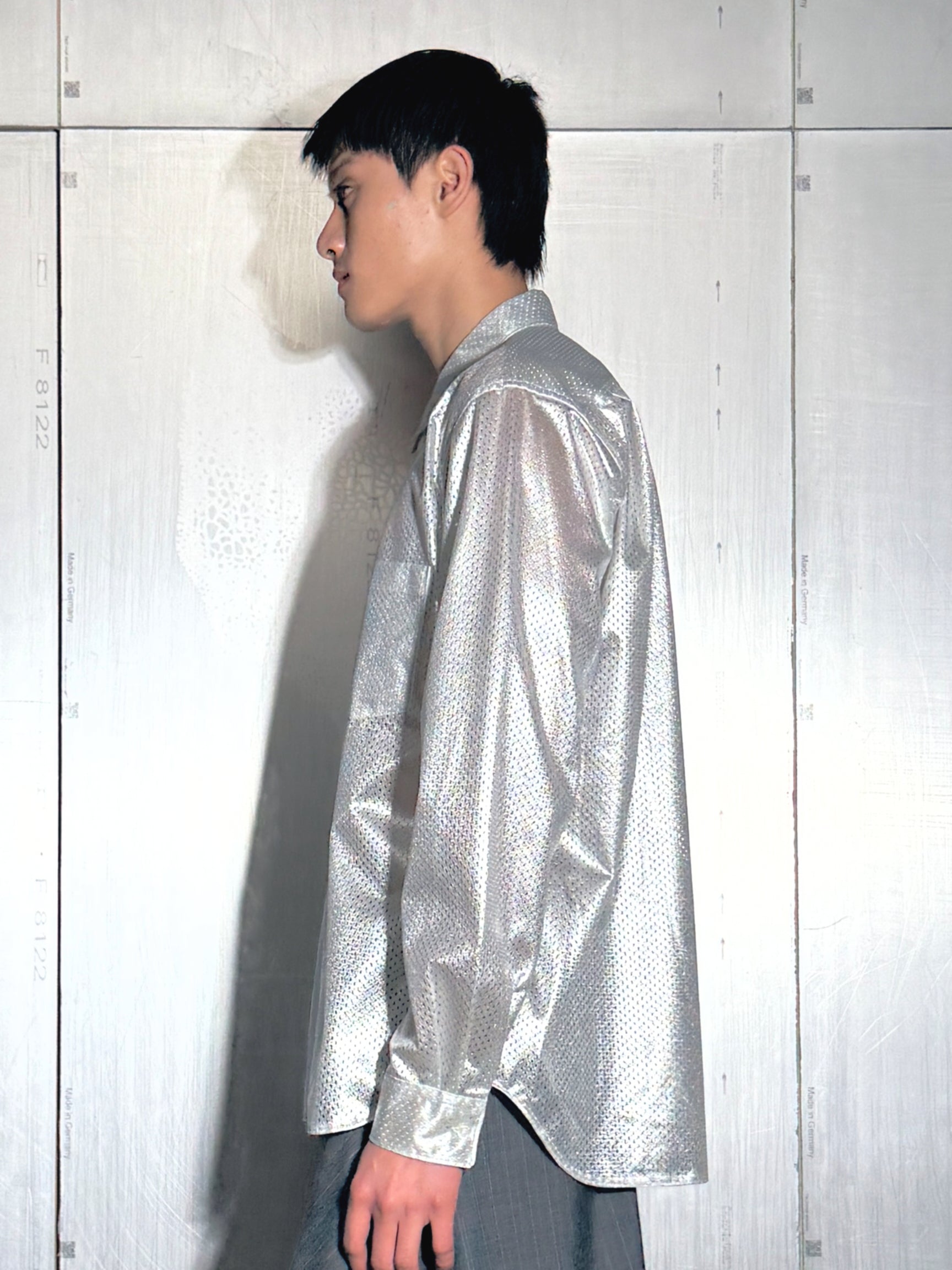 Perforated Metallic Shirt