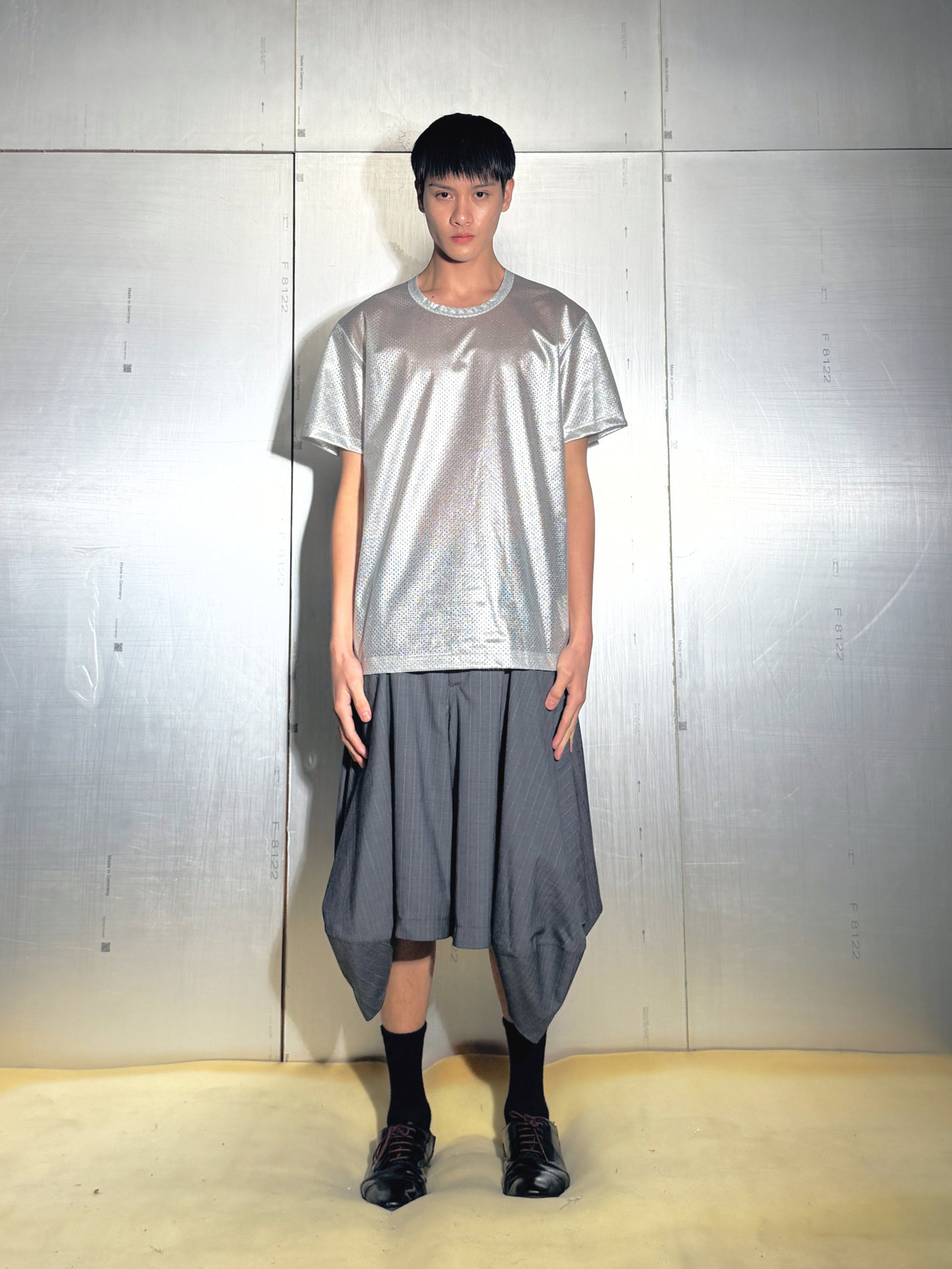 Perforated metallic T-Shirt