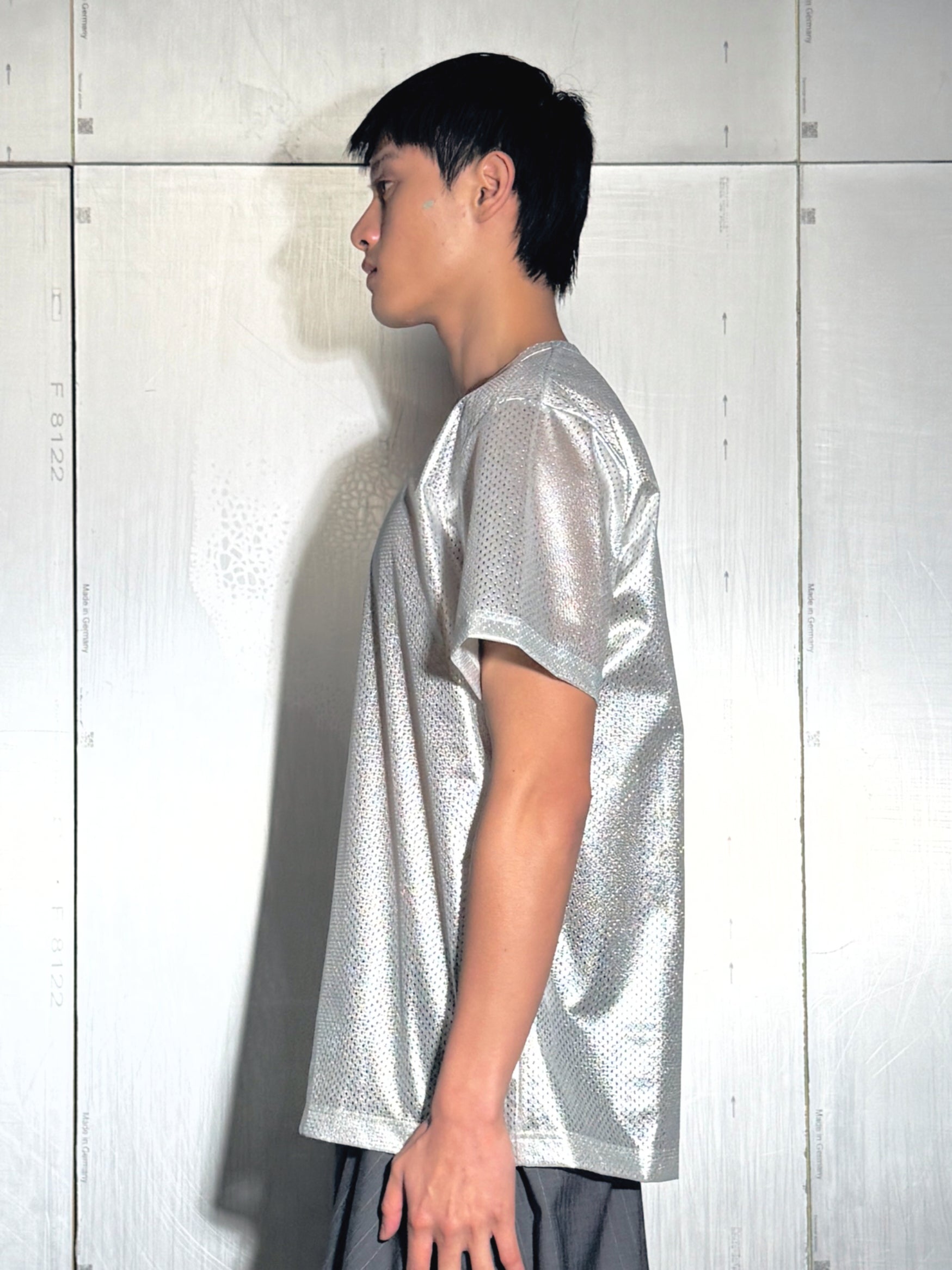 Perforated metallic T-Shirt