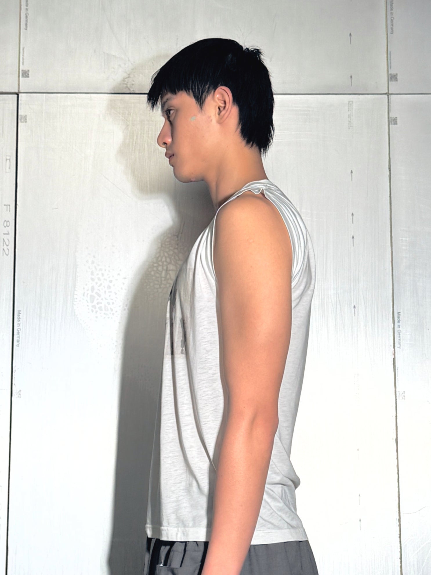 Pleated V-Neck T-Shirt