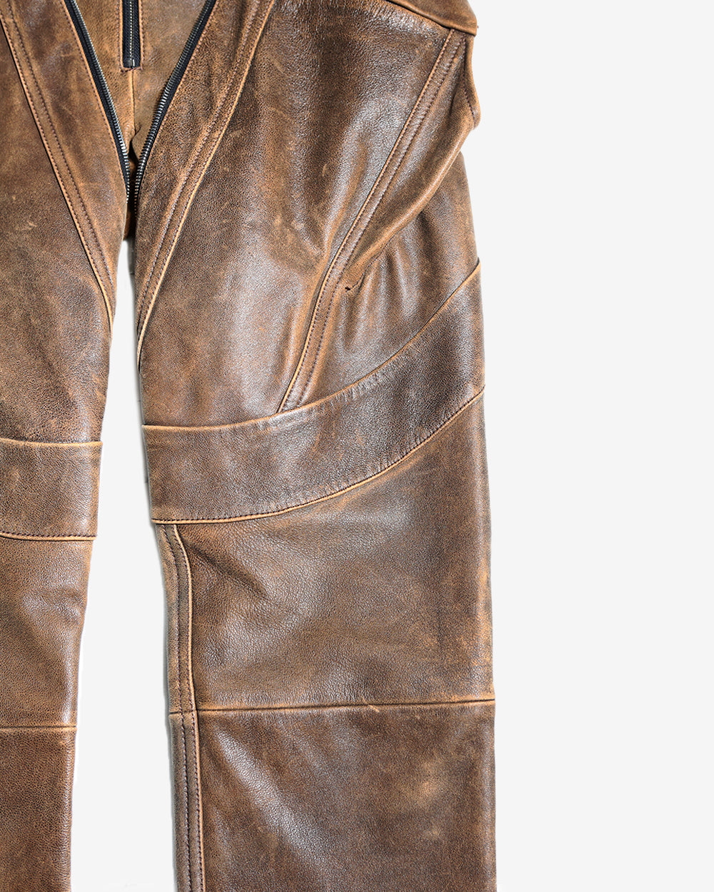 Leather Zip Jeans