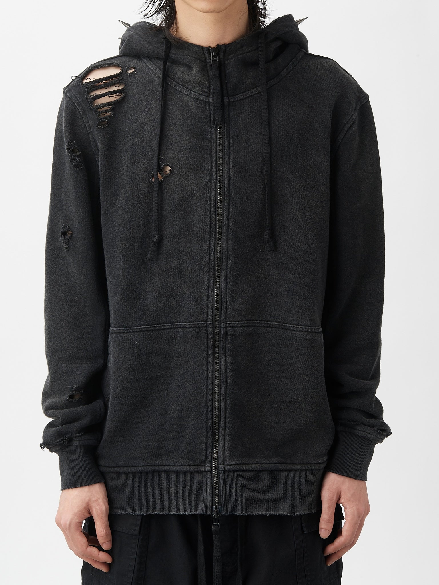 Hollow Hoodie With Spike