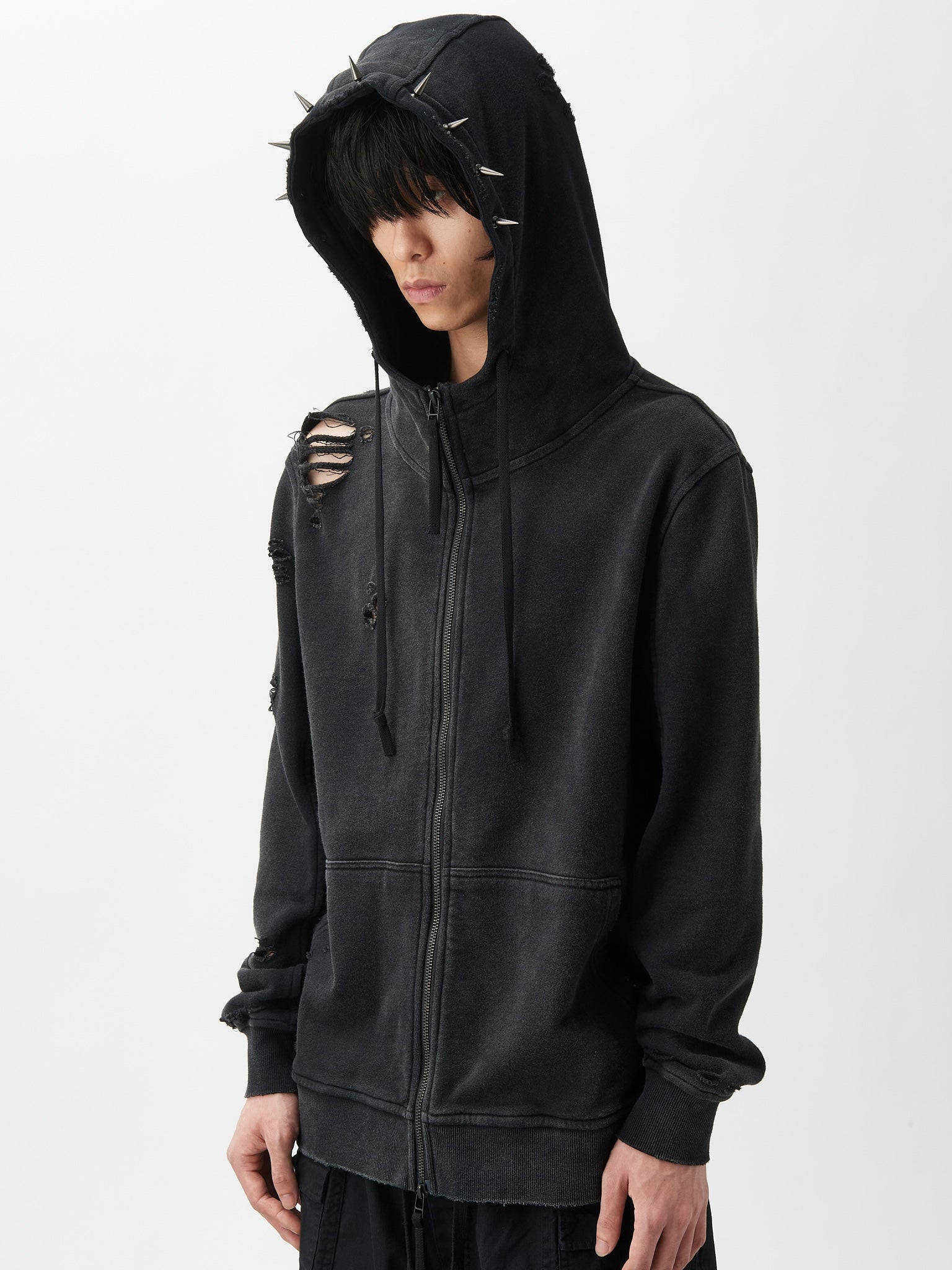 Hollow Hoodie With Spike