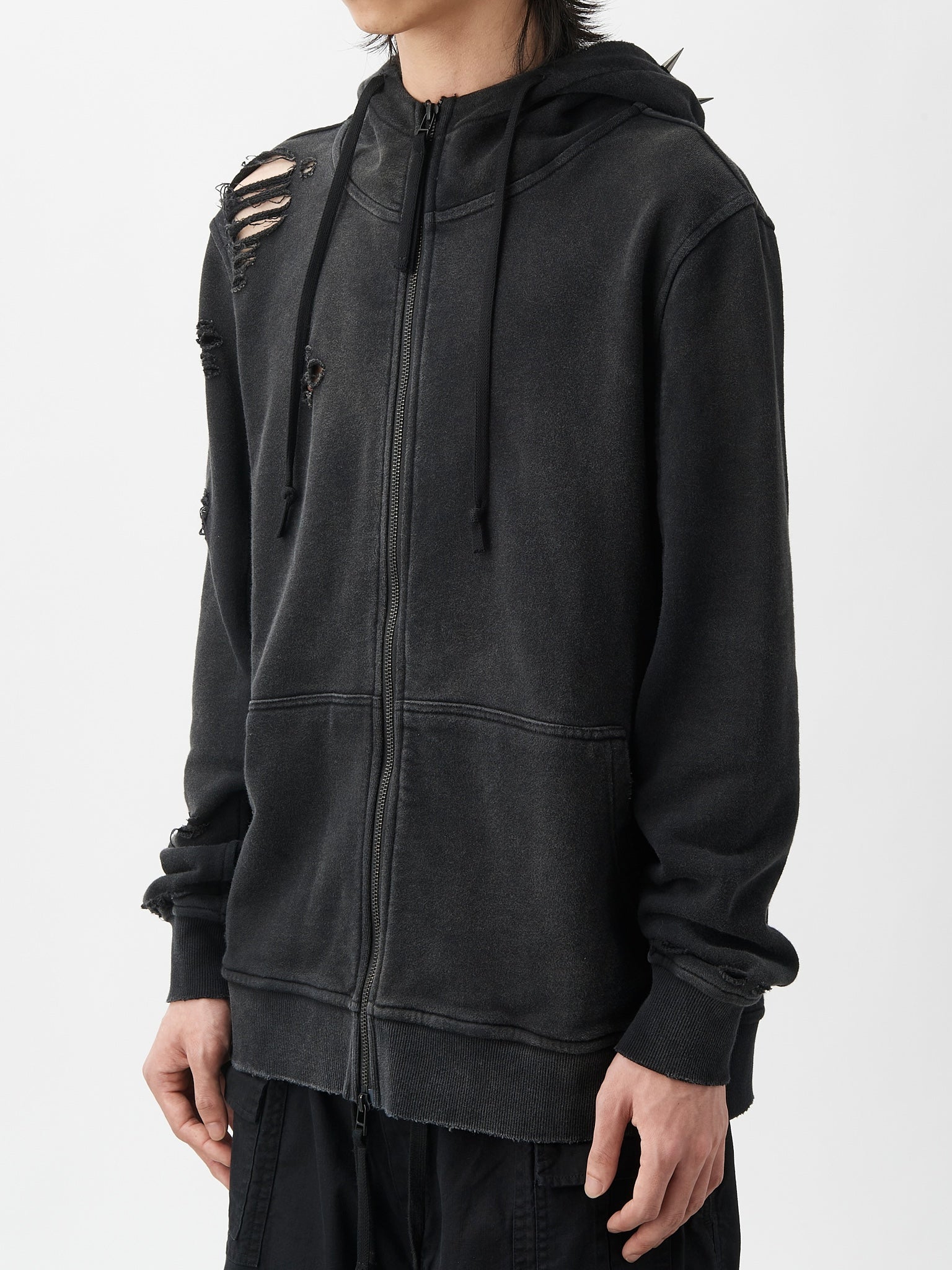 Hollow Hoodie With Spike