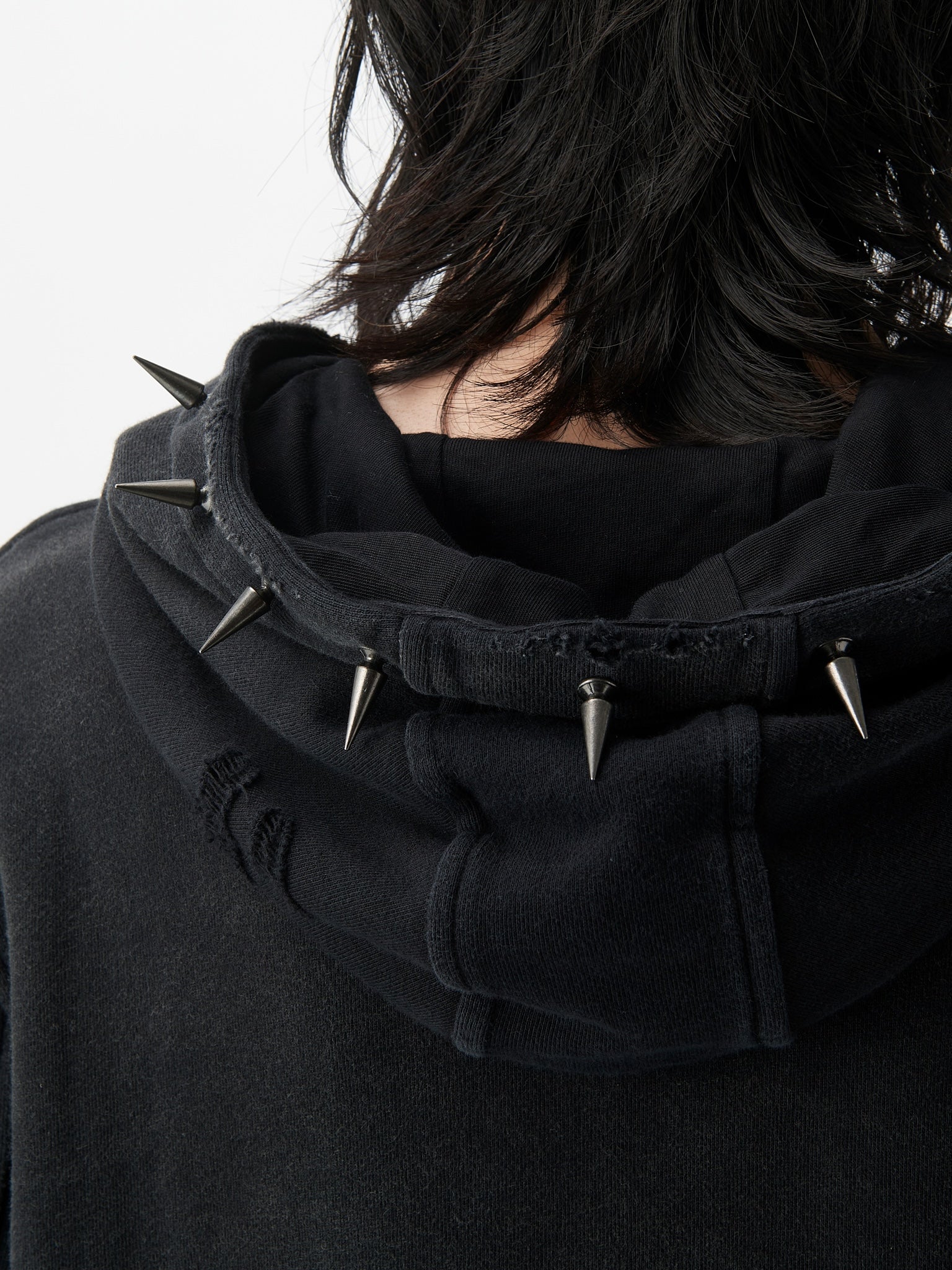 Hollow Hoodie With Spike
