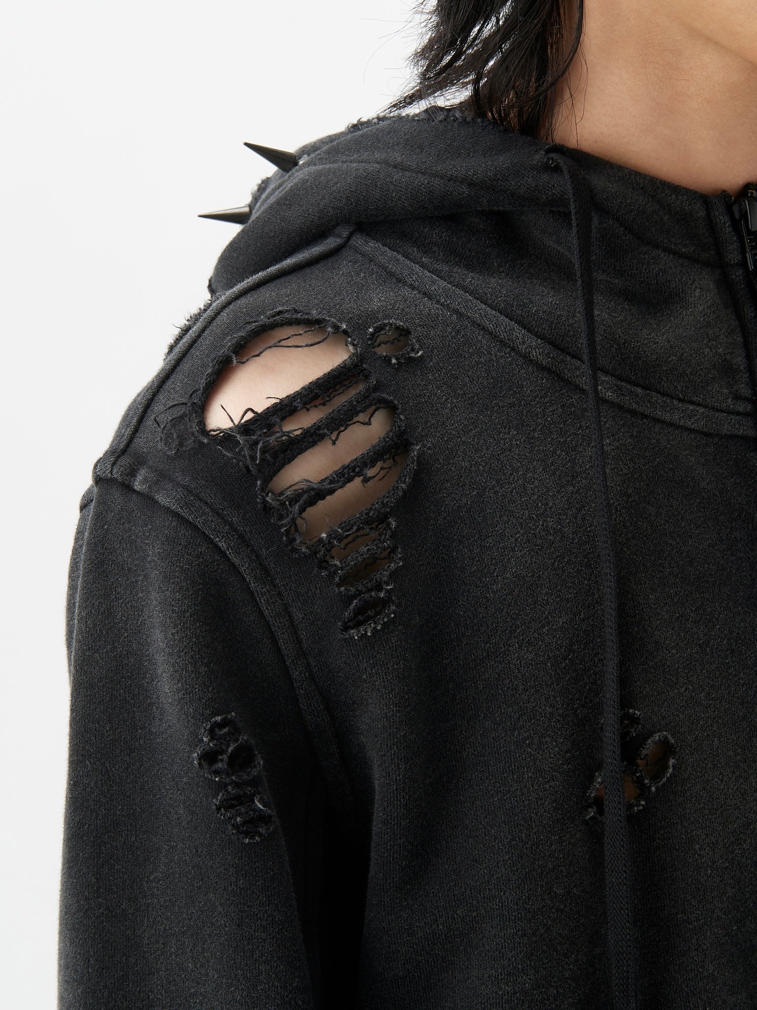 Hollow Hoodie With Spike