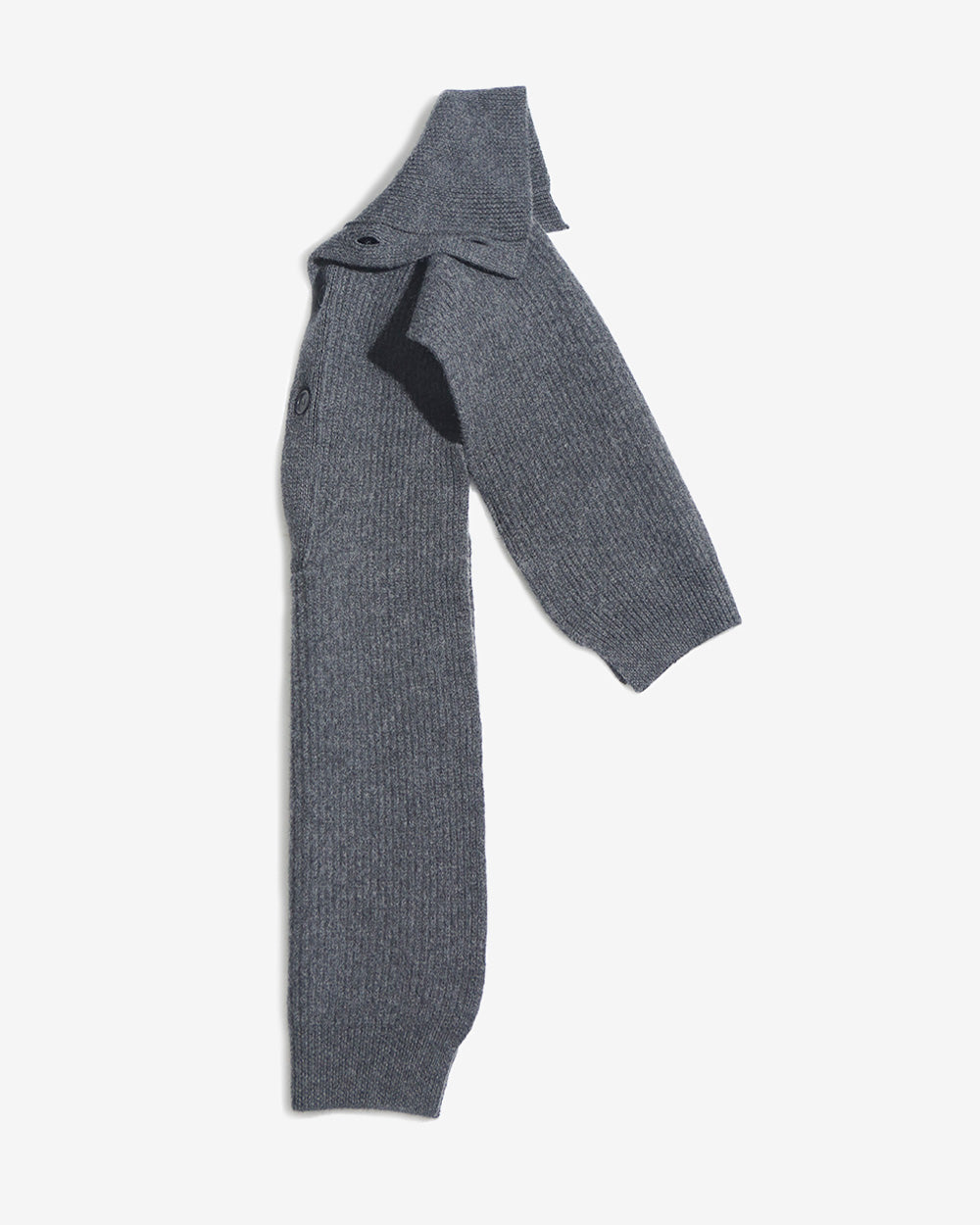 Turtleneck Scarf Chunky Rib Dark Grey Drkgra