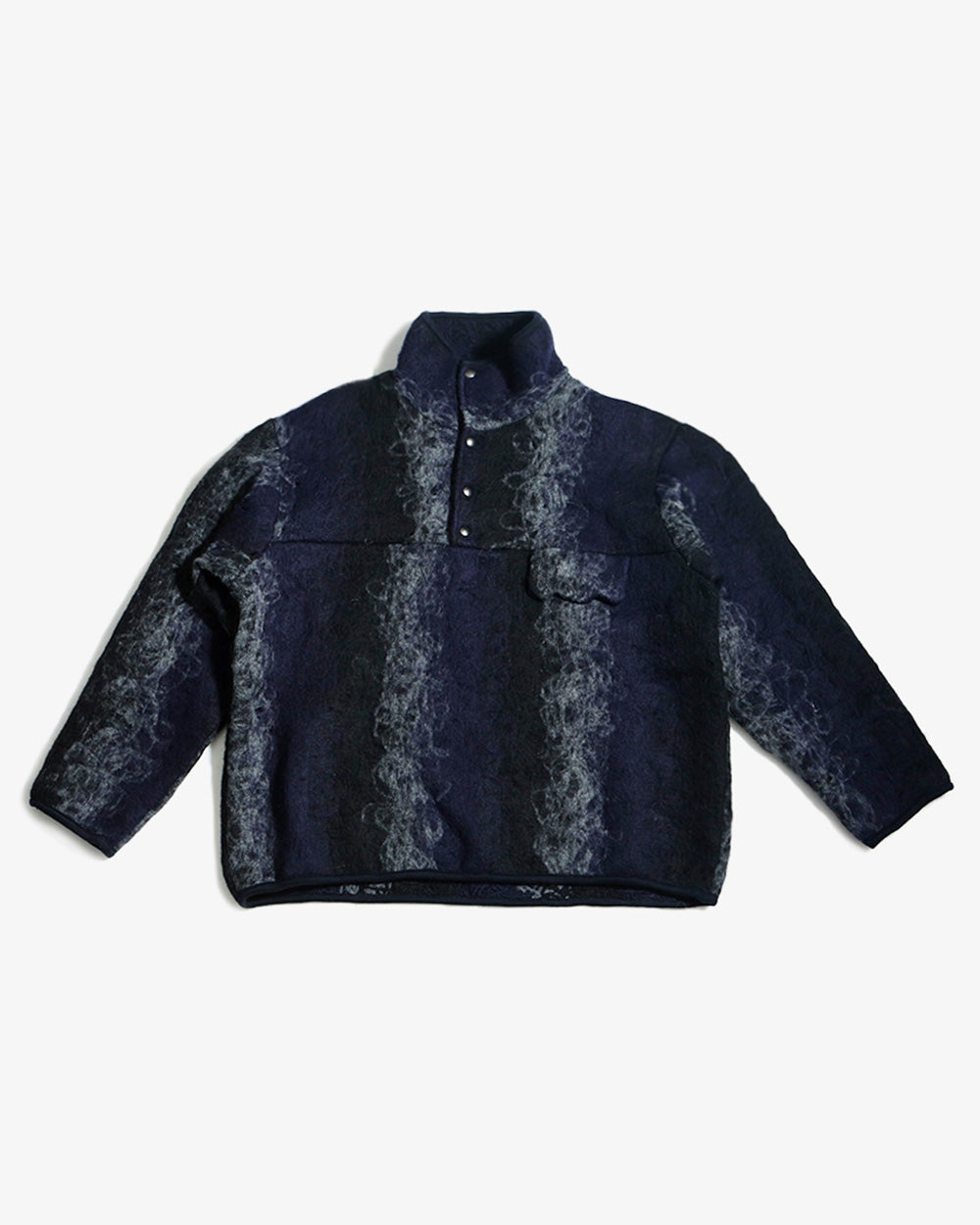 Button-Up Pullover Black And Navy