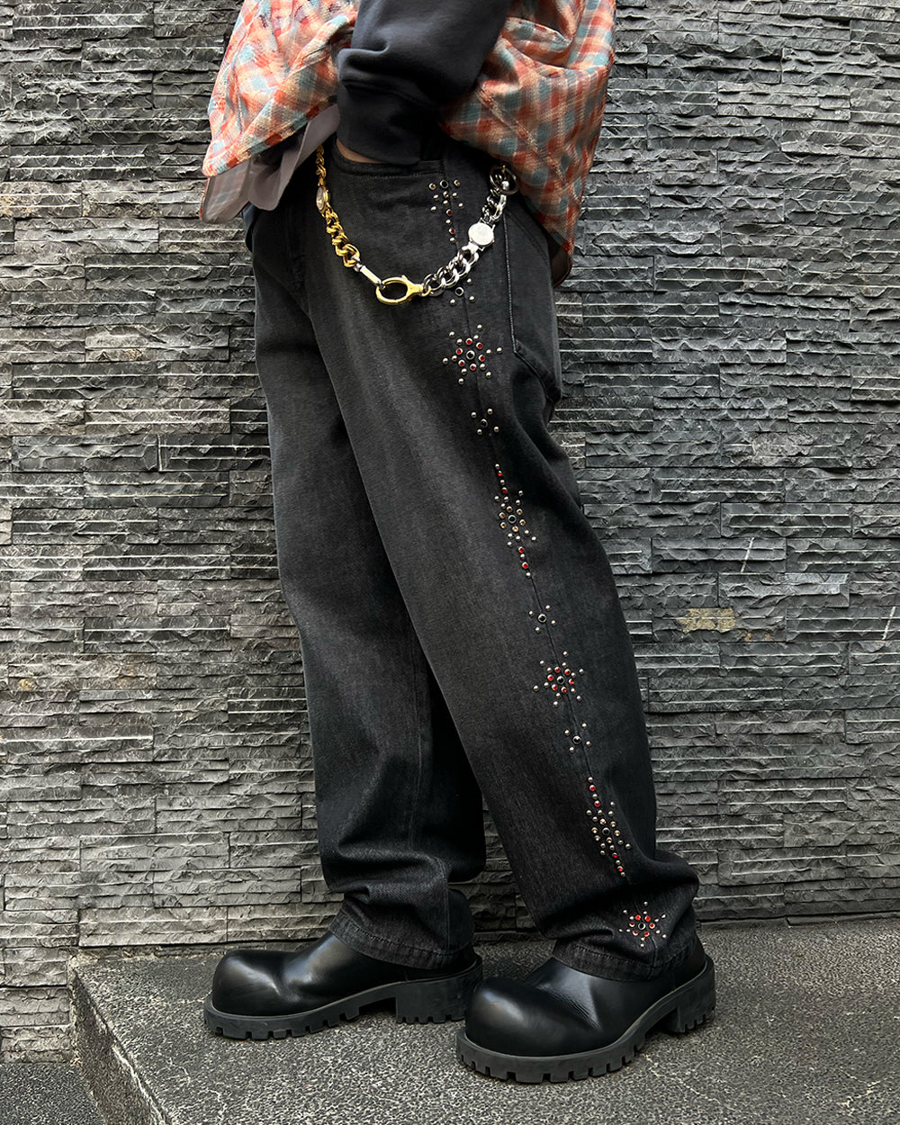 HIDAKA DOUBLE CURB PANTS CHAIN GOLD - 小物