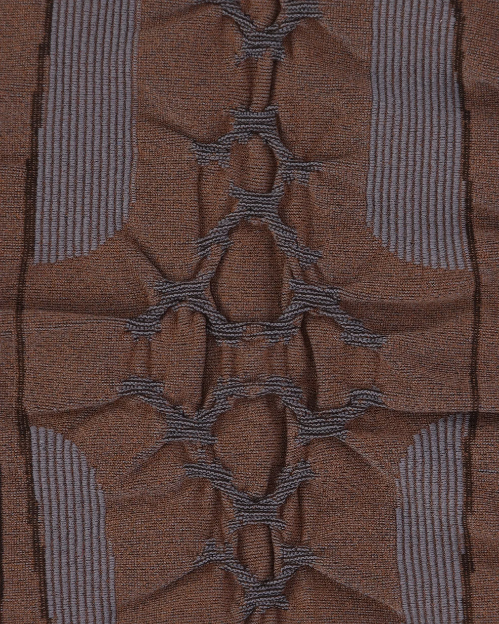 3D Knit Top Brown/Grey