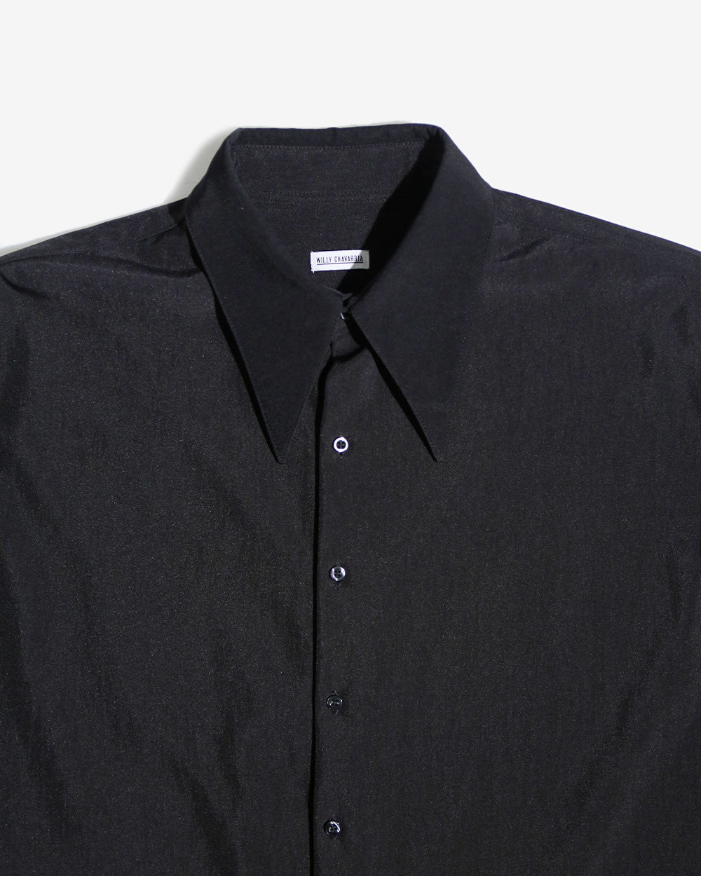 WILLY CHAVARRIA / Point Collar Shirt Black - Road Sign