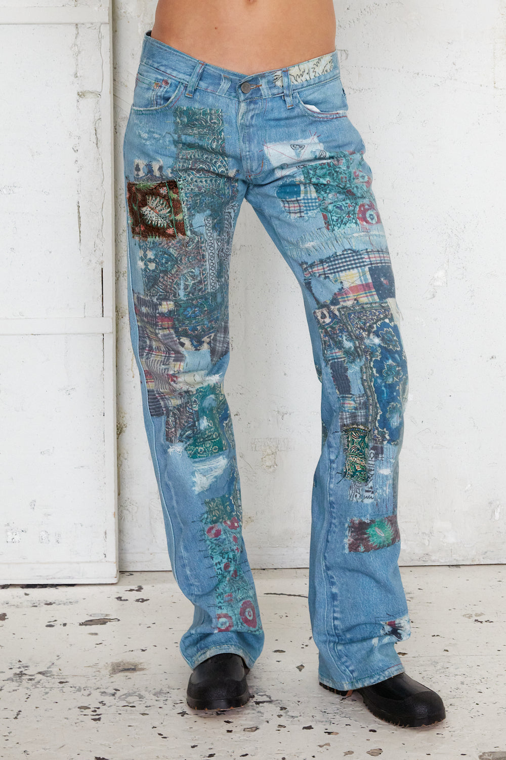 Printed Patches Jeans