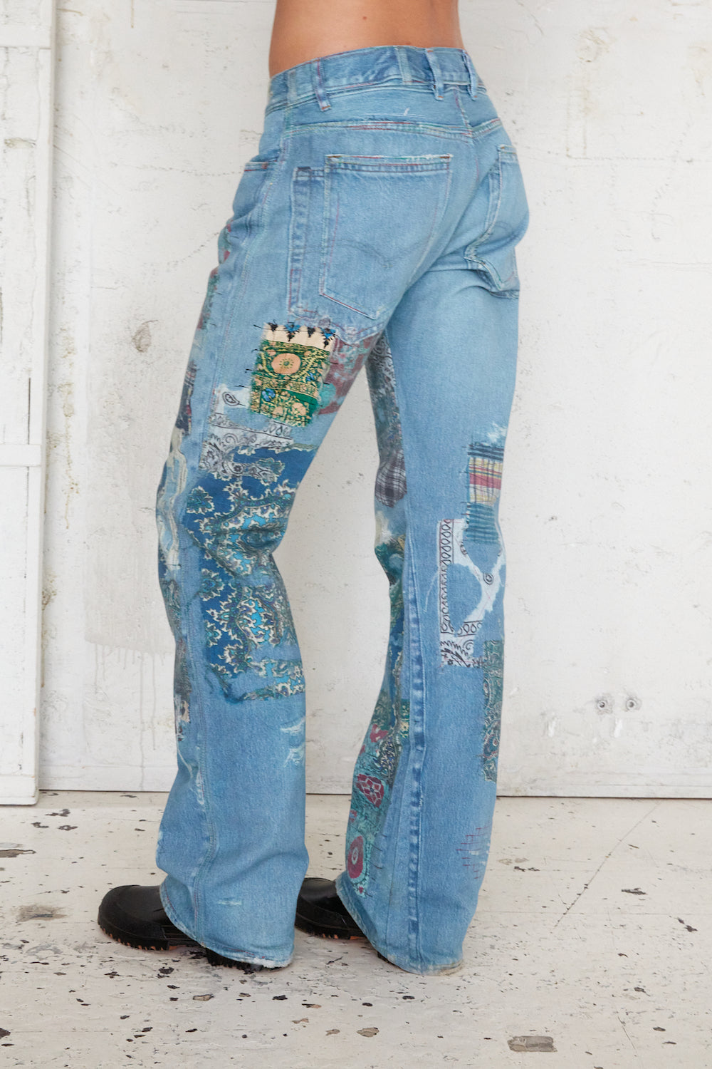 Printed Patches Jeans