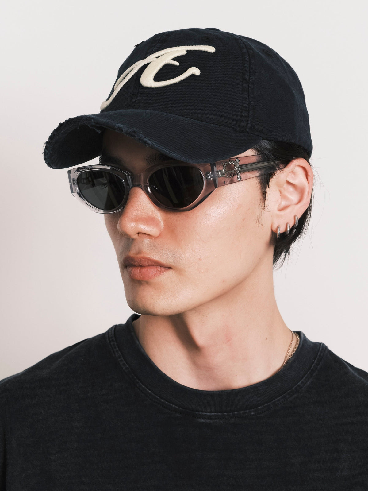 Raw Edge Baseball Cap Black
