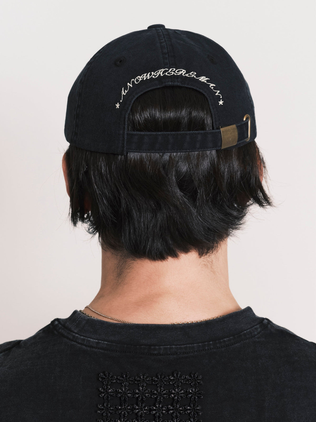 Raw Edge Baseball Cap Black