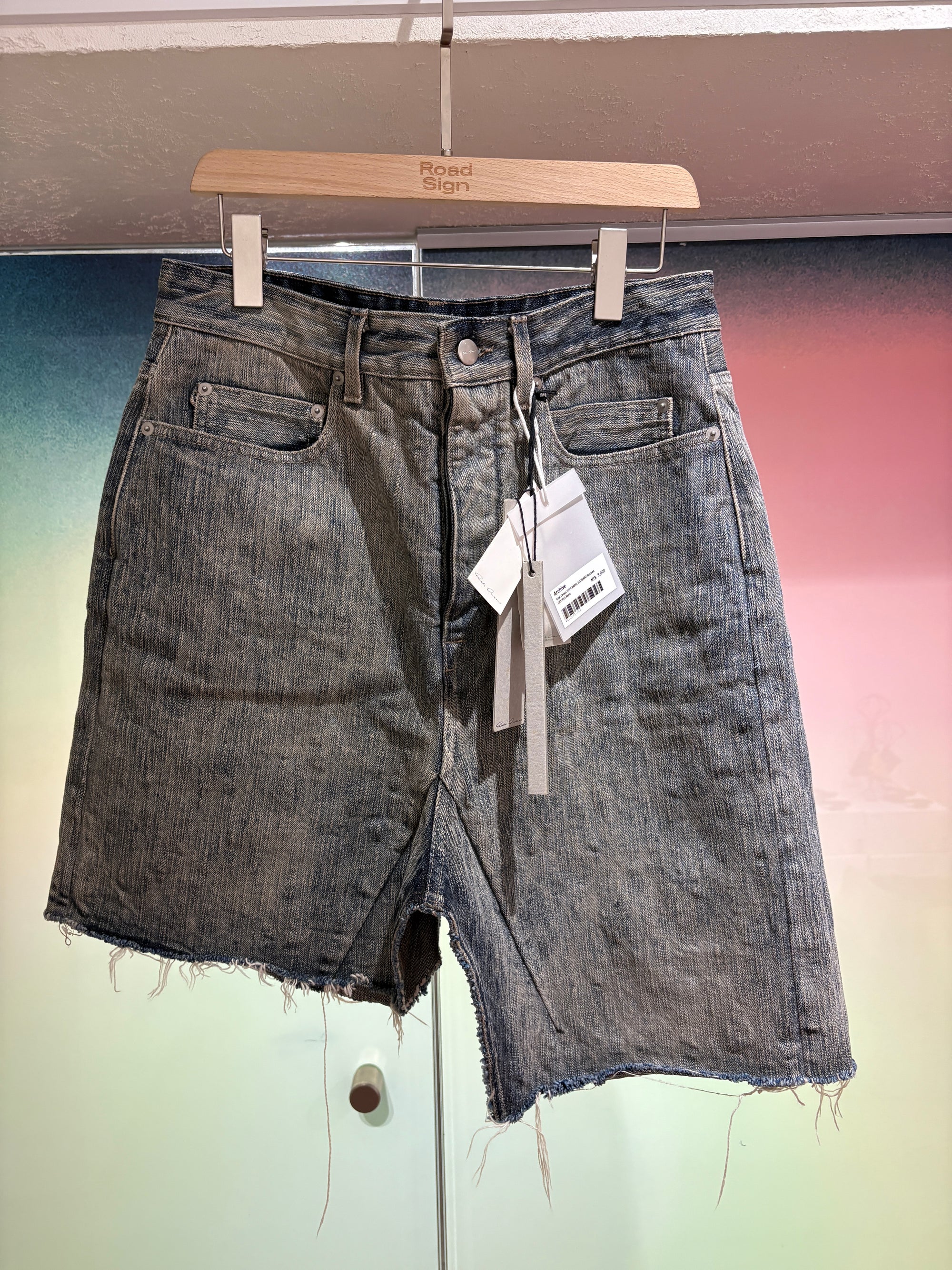 Rick Owens SS19 BABEL SISYSKIRT Washed GRY/BLU Mens