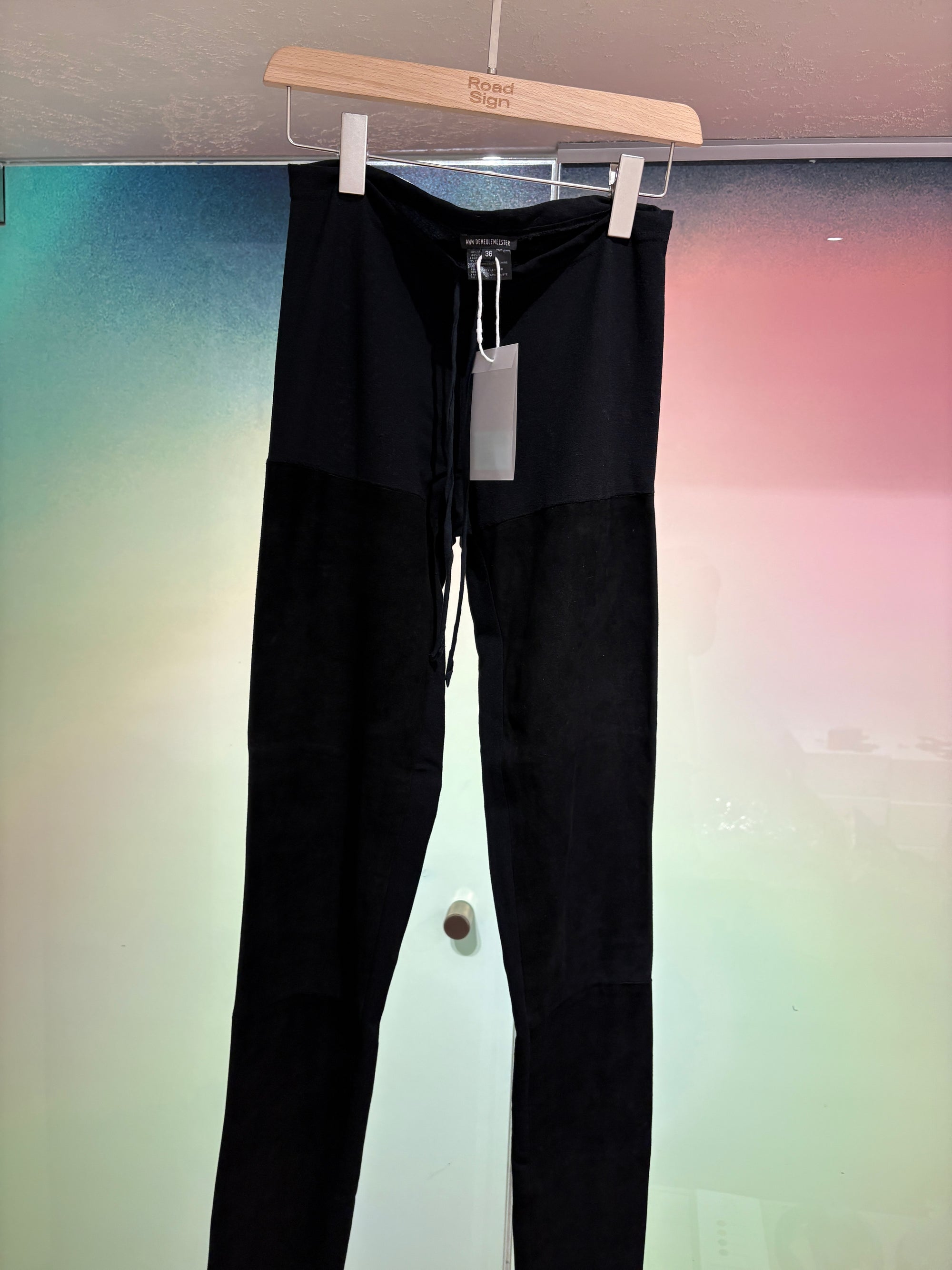 Ann Demeulemeester 2000's Leather Leggings BLK Women