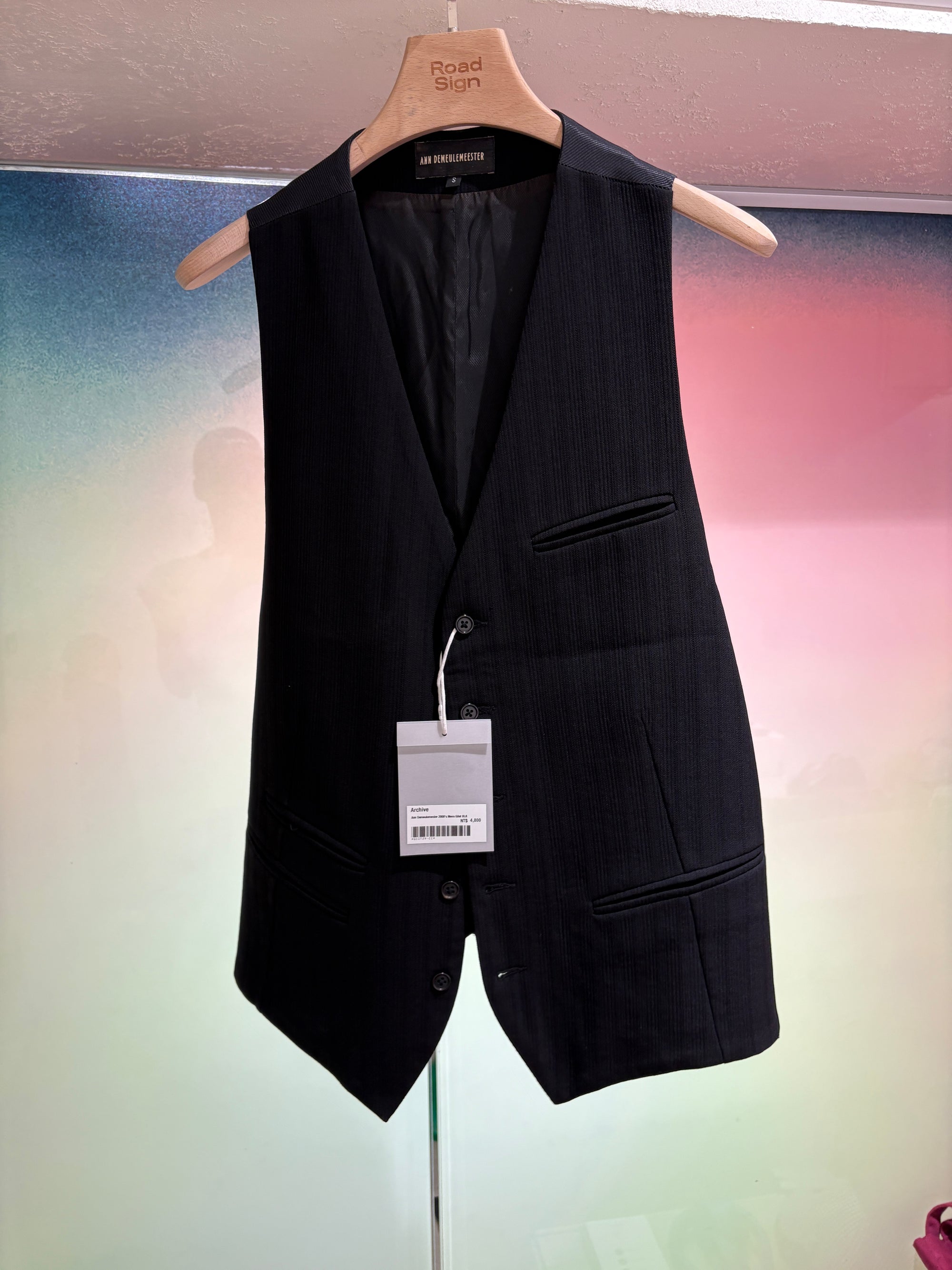 Ann Demeulemester 2000's Mens Gilet BLK