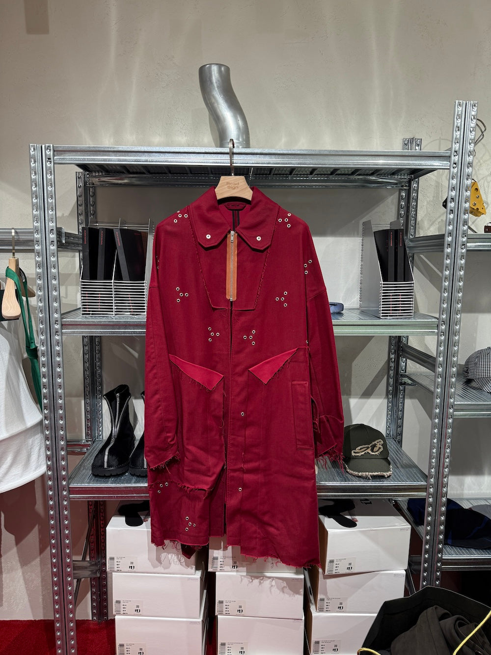 16SS Raf Simons Eyelet Coat