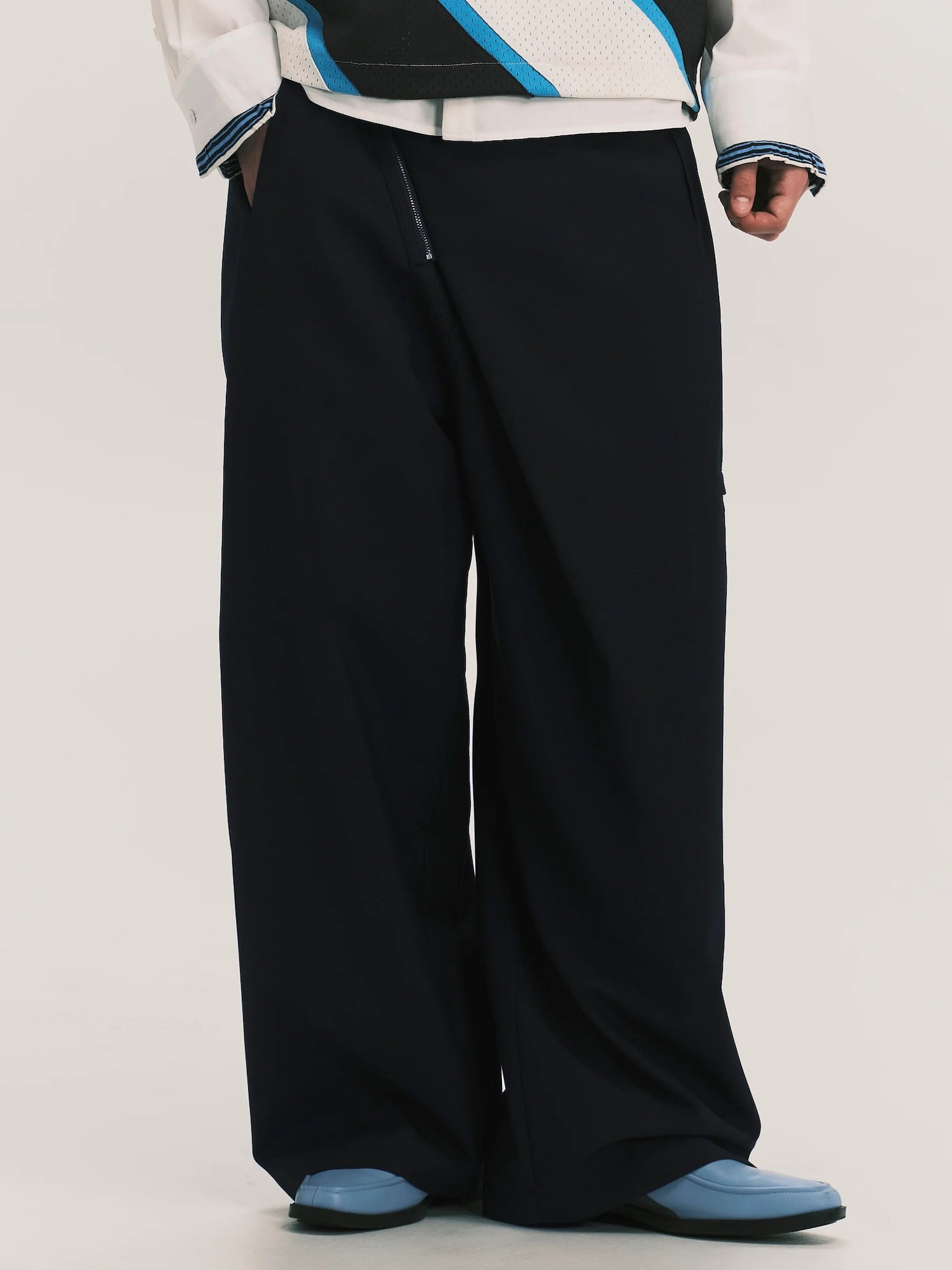 Lamar Zip Straight Trousers