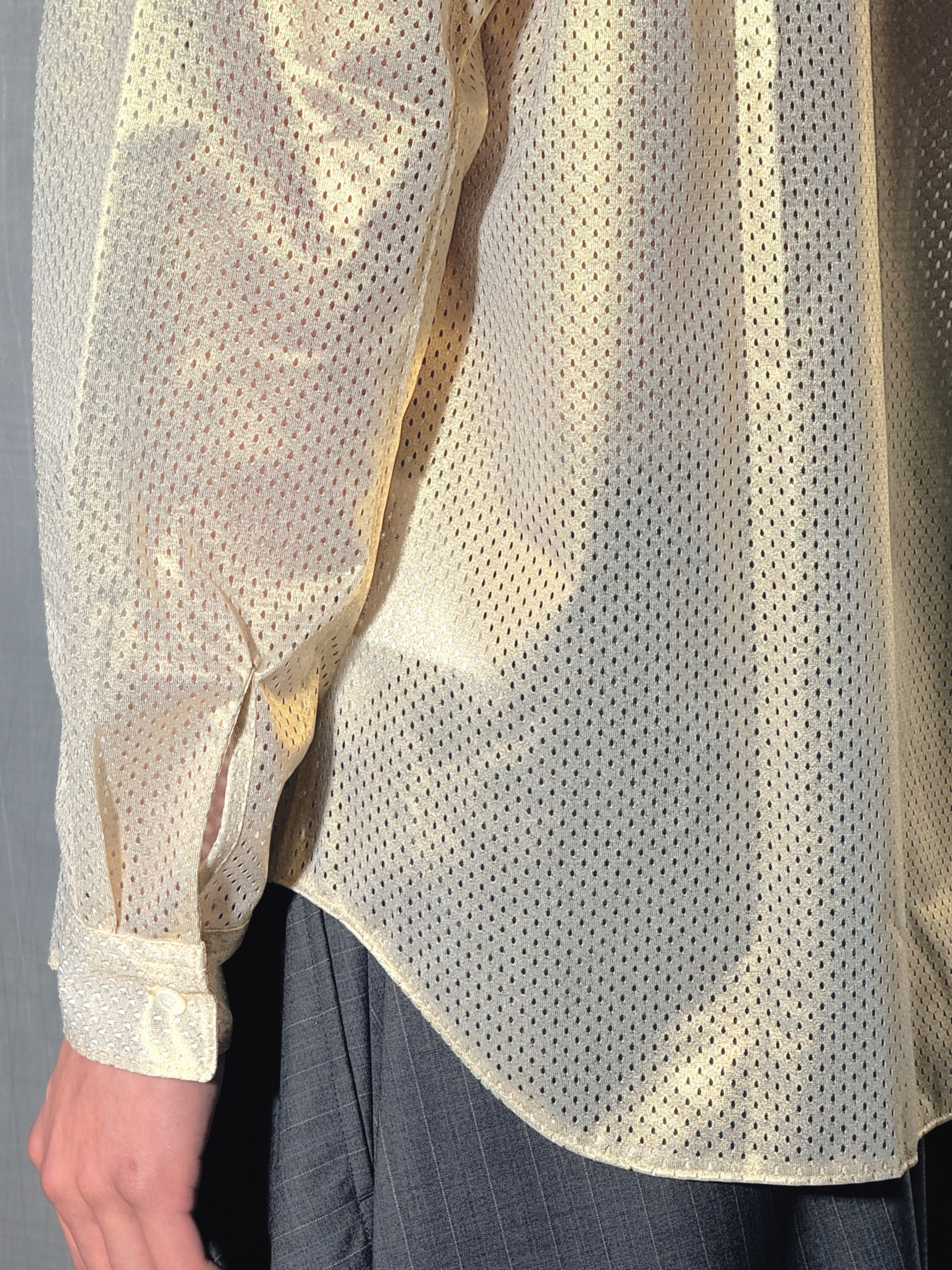 Perforated Metallic Shirt