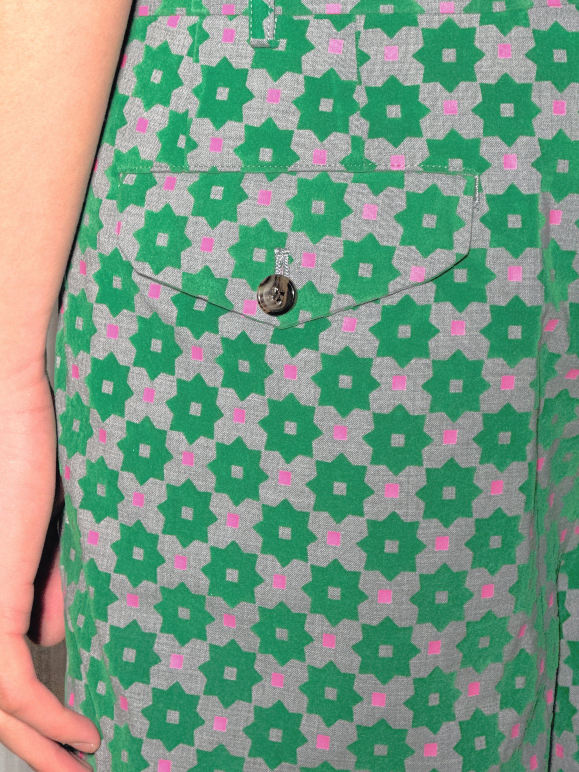 Geometric-pattern Pants