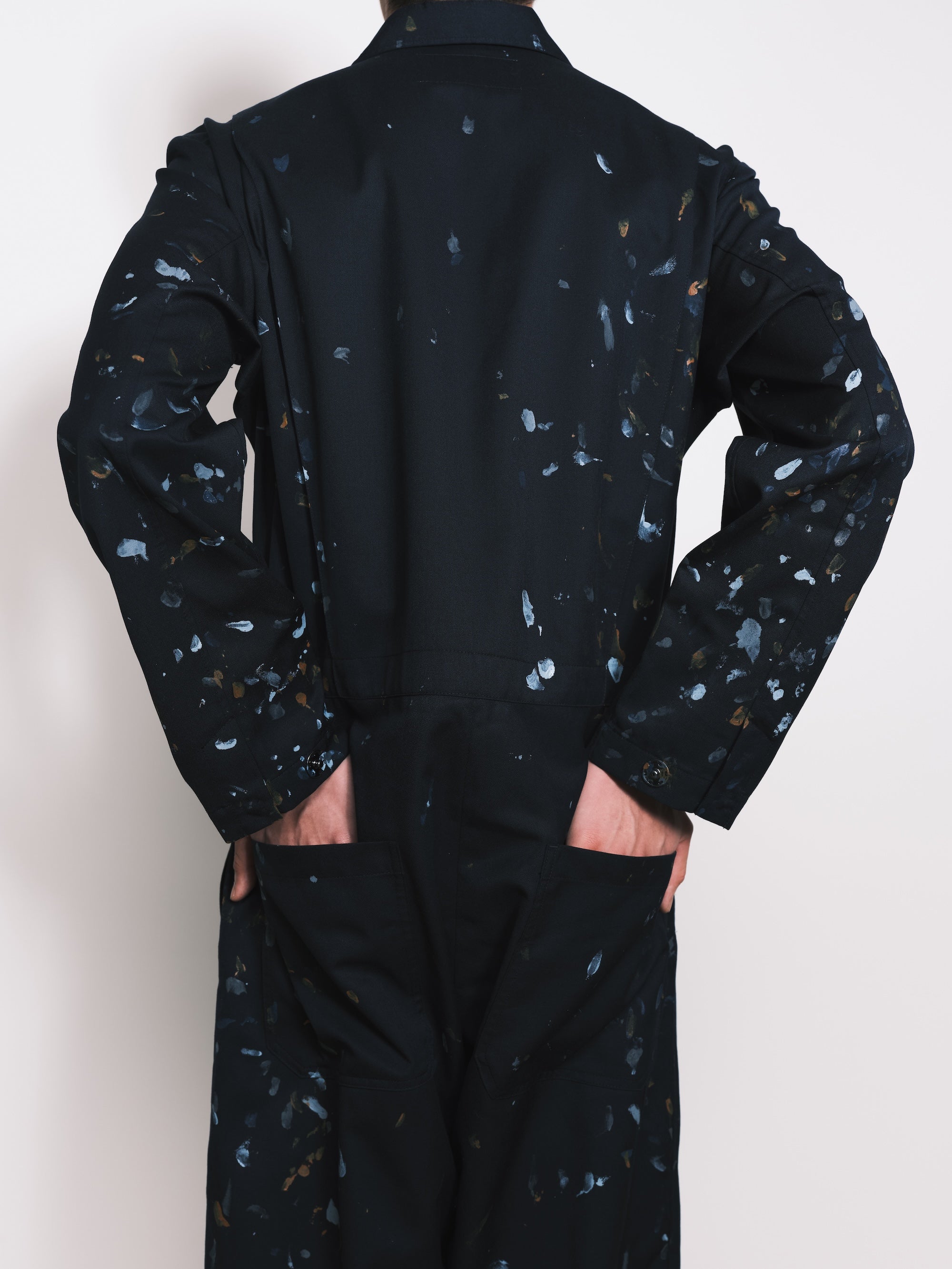 A-MACHINE / Magritte Suit Coveralls Le sourire(Navy) - Road Sign