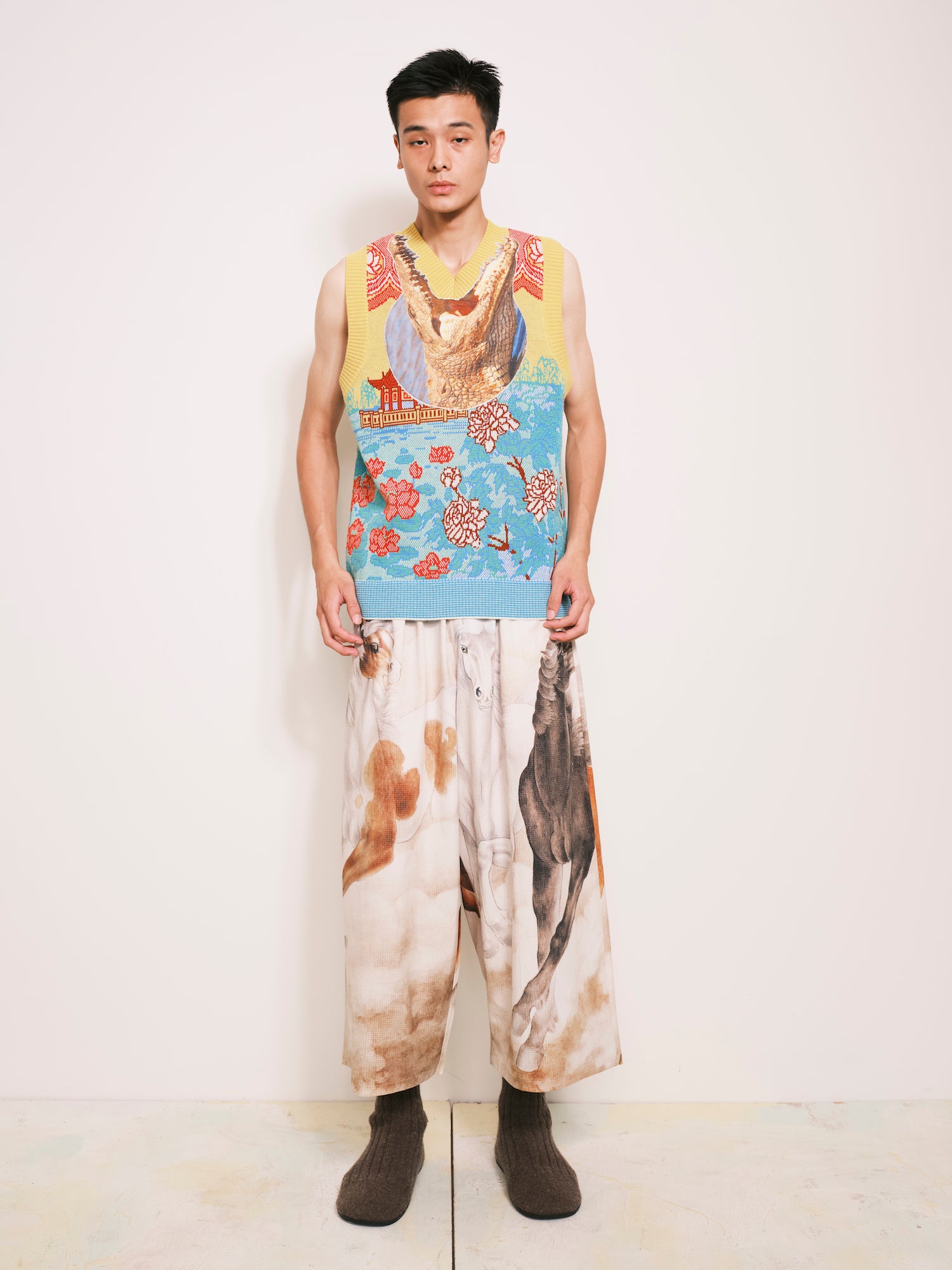 Crocodile Bites Knit Vest