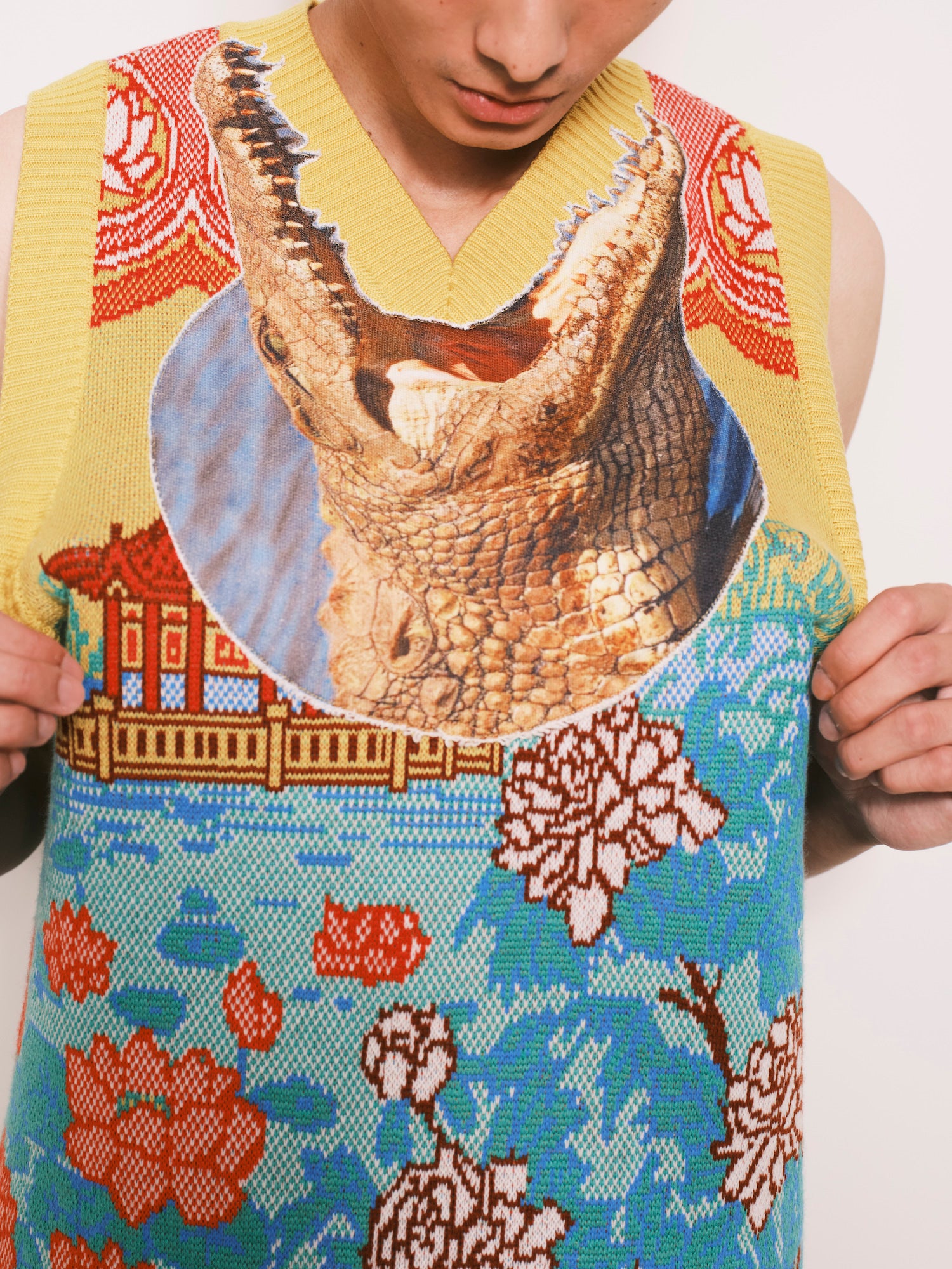 Crocodile Bites Knit Vest