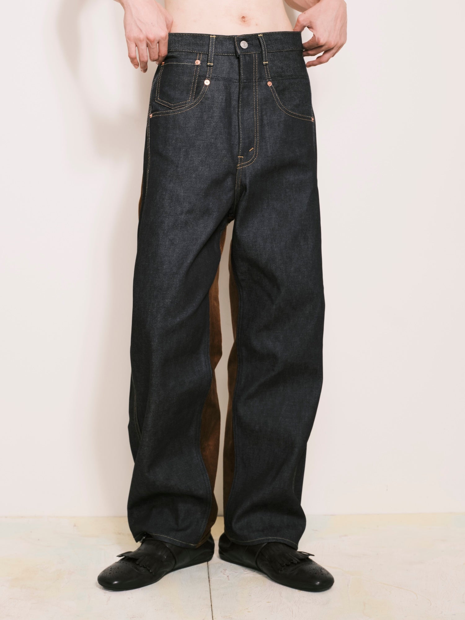 Corduroy Denim Pants